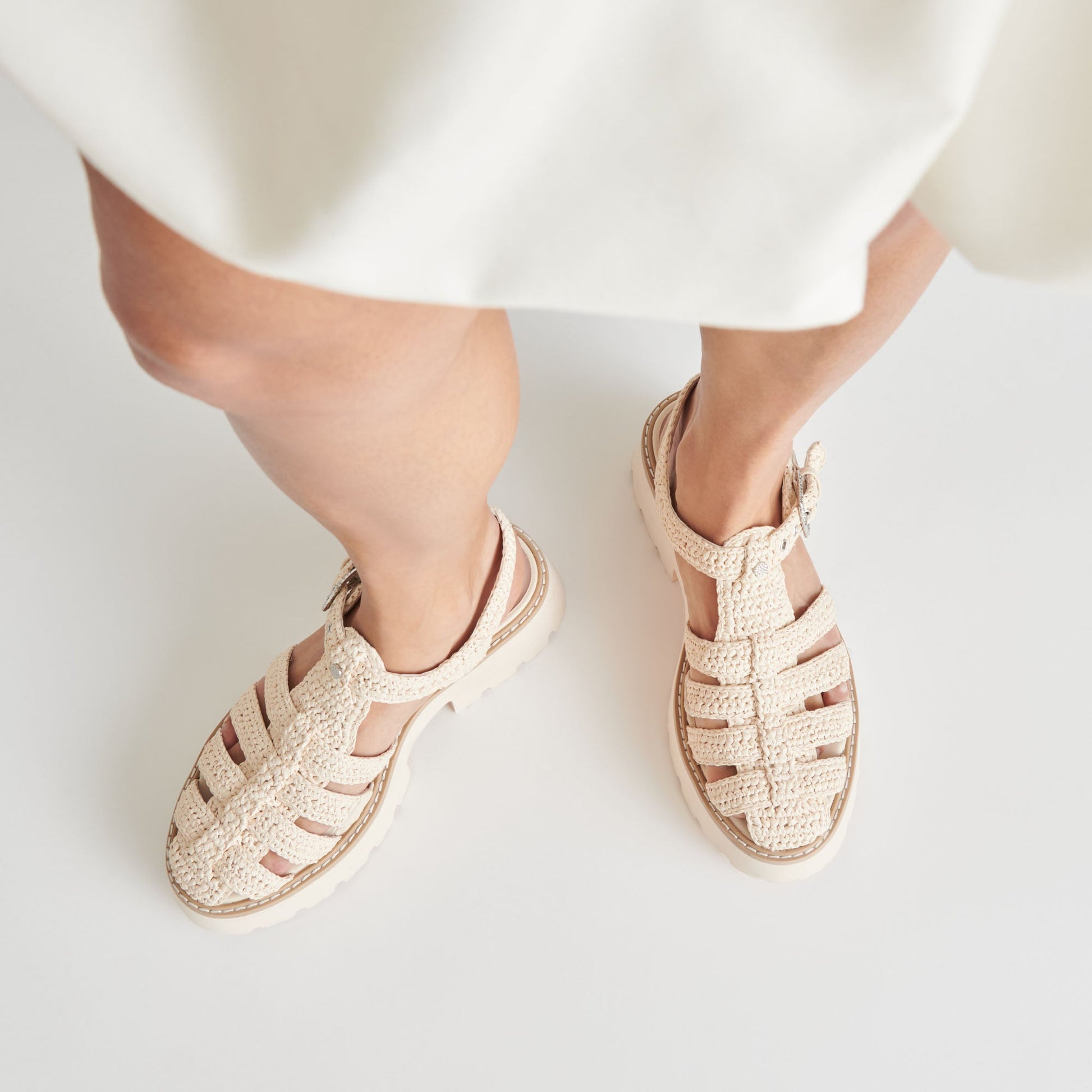 LASLY SANDALS OATMEAL KNIT
 – Dolce Vita