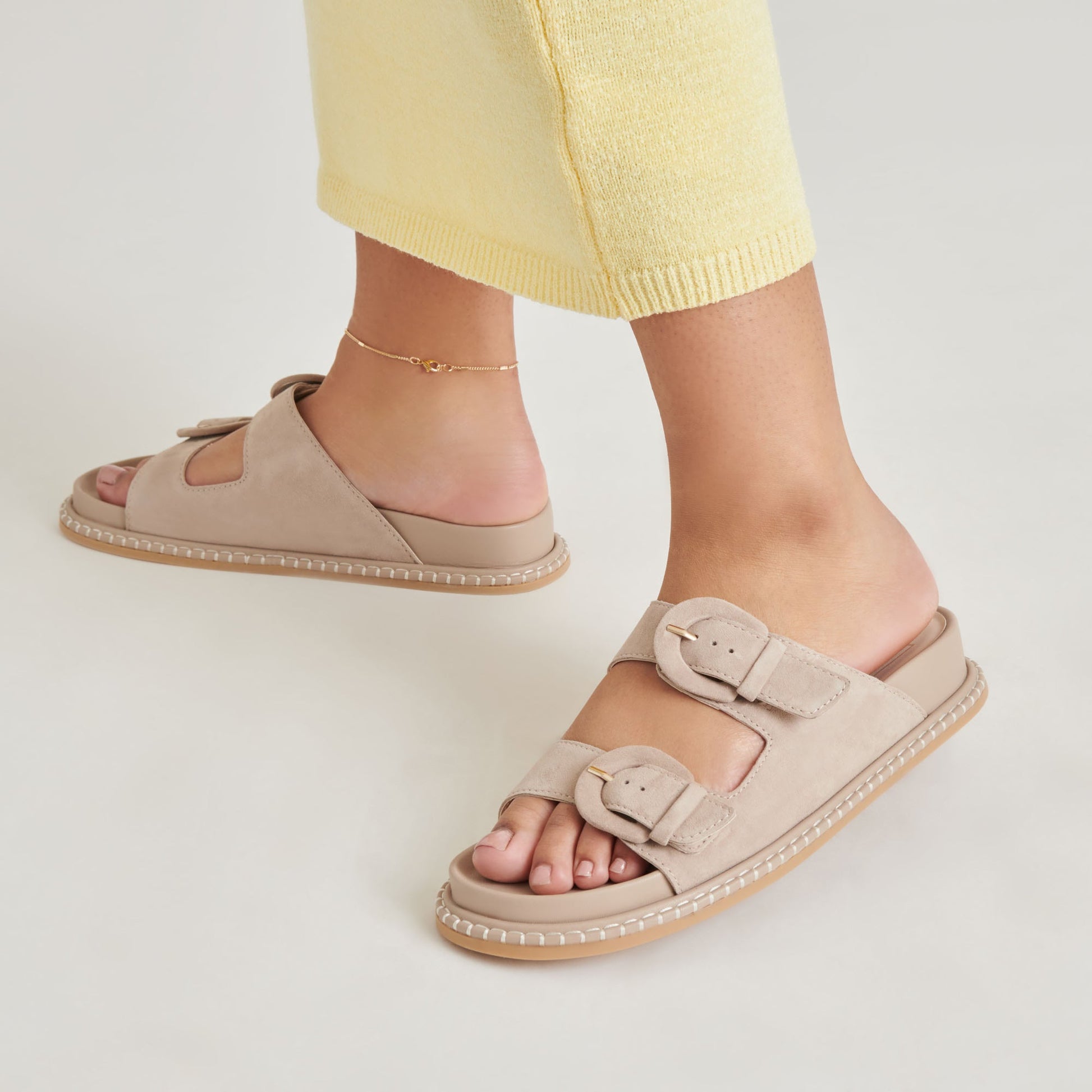 SHAUNY SANDALS DK TAUPE SUEDE
 – Dolce Vita