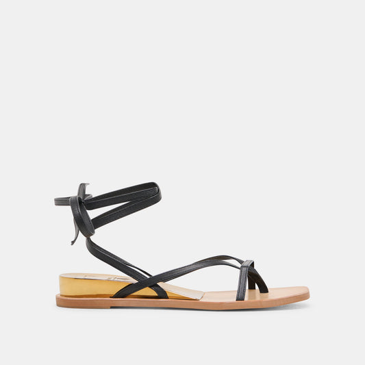 RUDIE SANDALS BLACK LEATHER
 – Dolce Vita