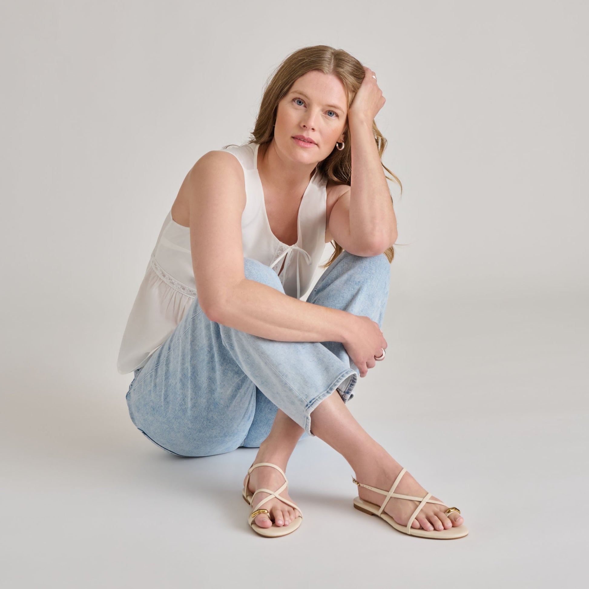 KESHA SANDALS BONE LEATHER
 – Dolce Vita