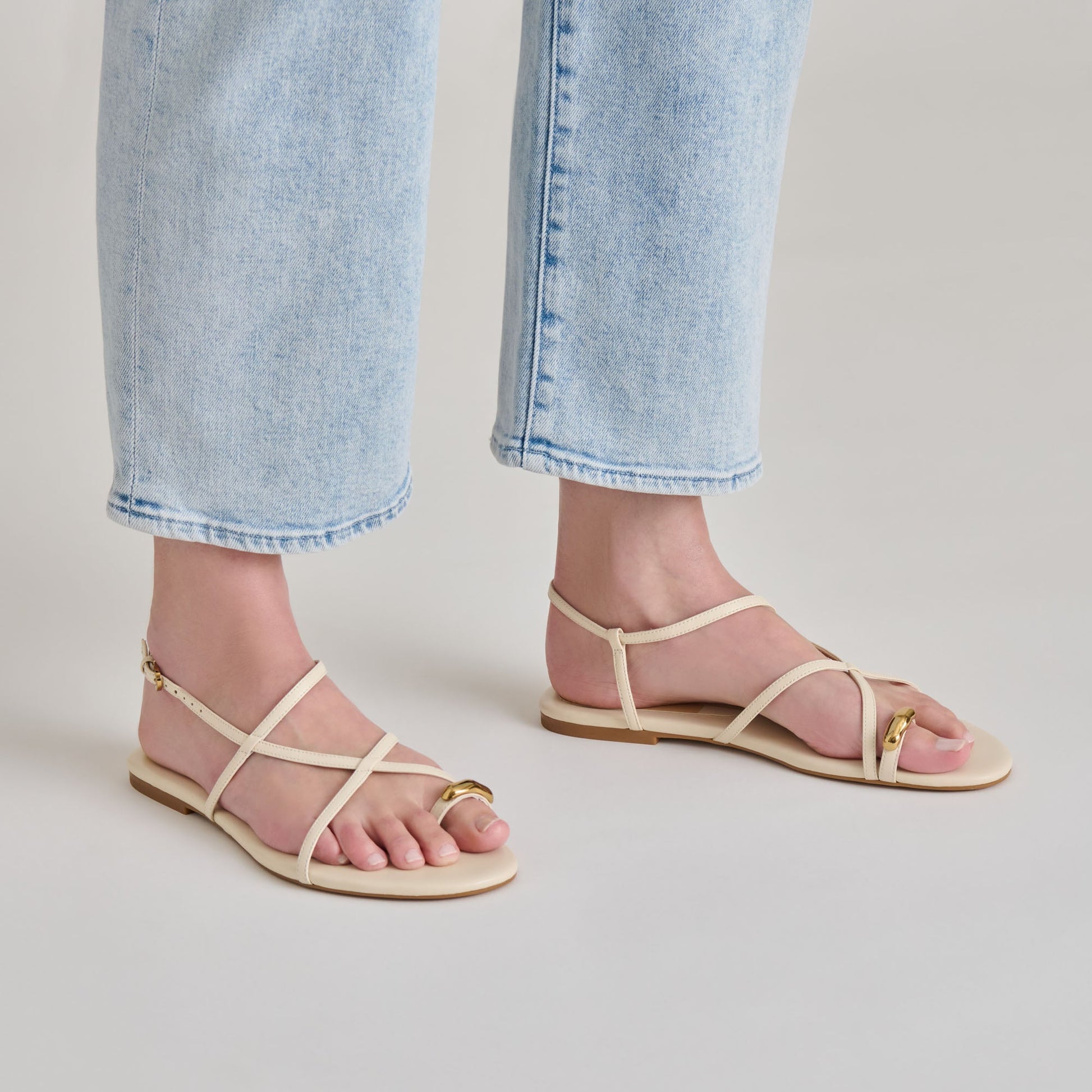 KESHA SANDALS BONE LEATHER
 – Dolce Vita