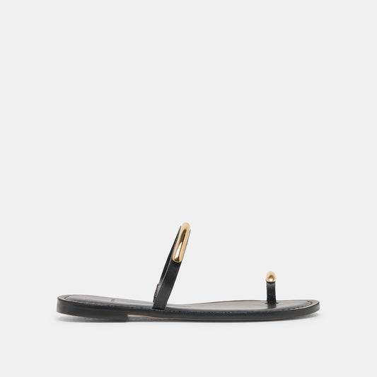 WINK SANDALS BLACK LEATHER
 – Dolce Vita