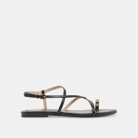 KESHA SANDALS BLACK LEATHER
 – Dolce Vita