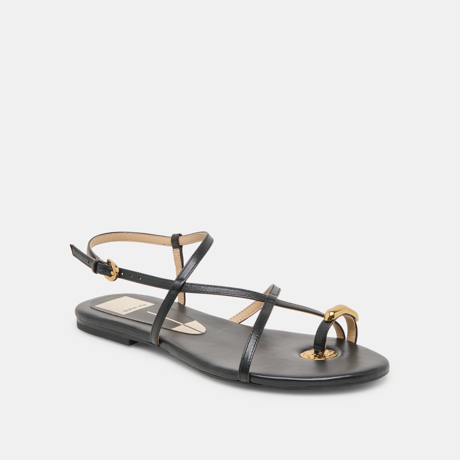 KESHA SANDALS BLACK LEATHER
 – Dolce Vita