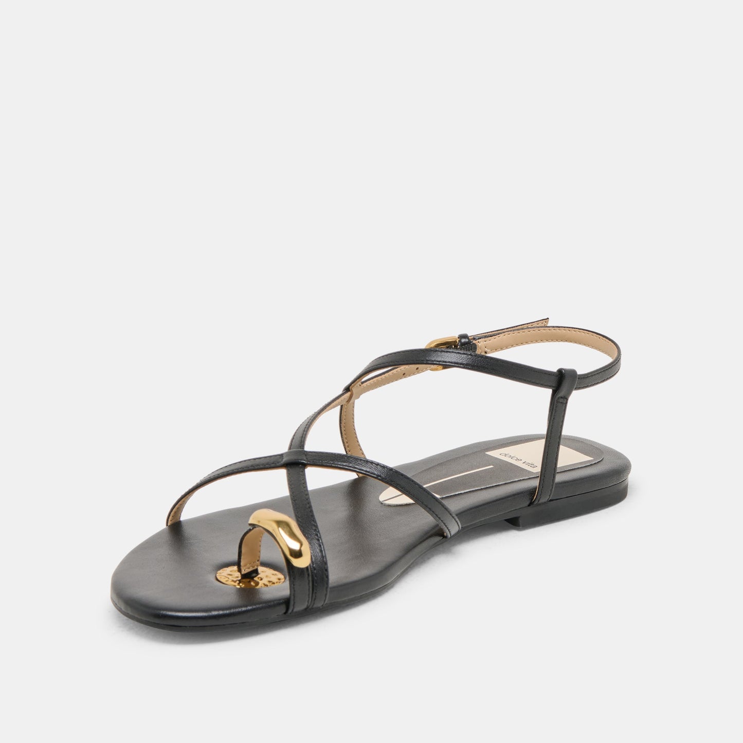 KESHA SANDALS BLACK LEATHER
 – Dolce Vita