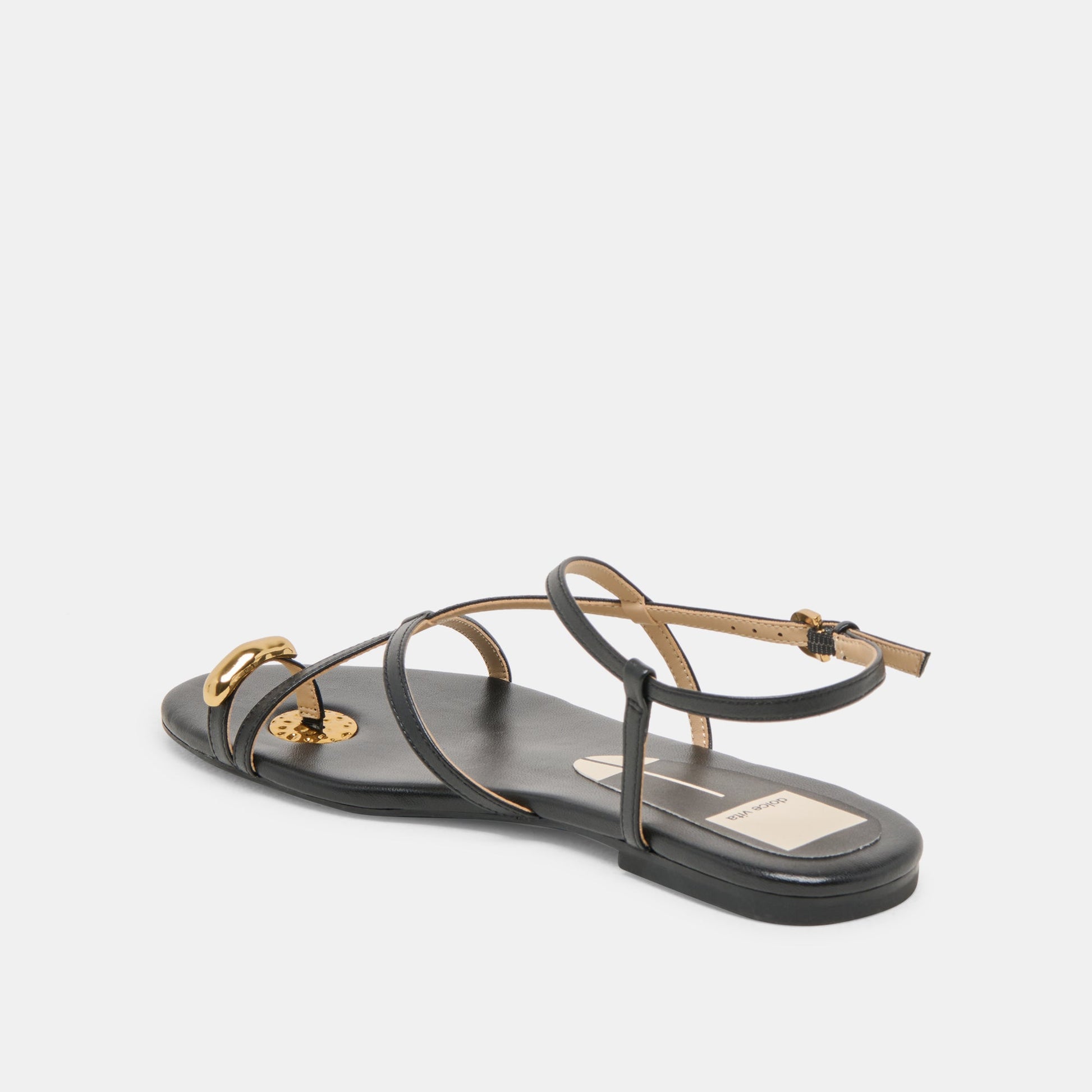 KESHA SANDALS BLACK LEATHER
 – Dolce Vita