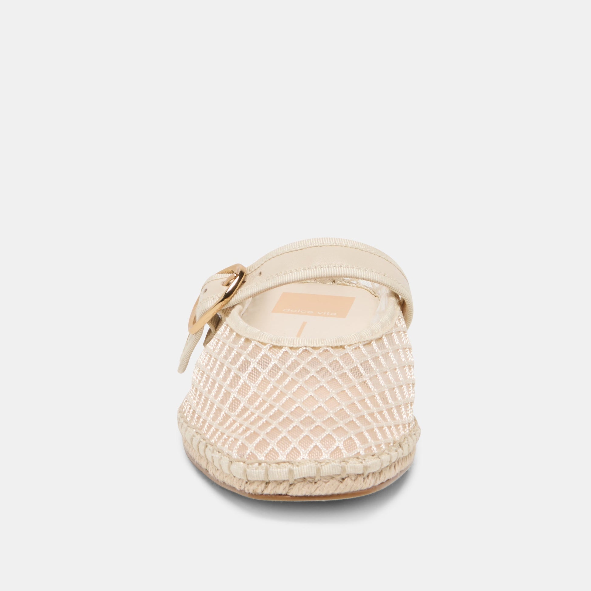 Milie Ecru Woven Mesh Flats