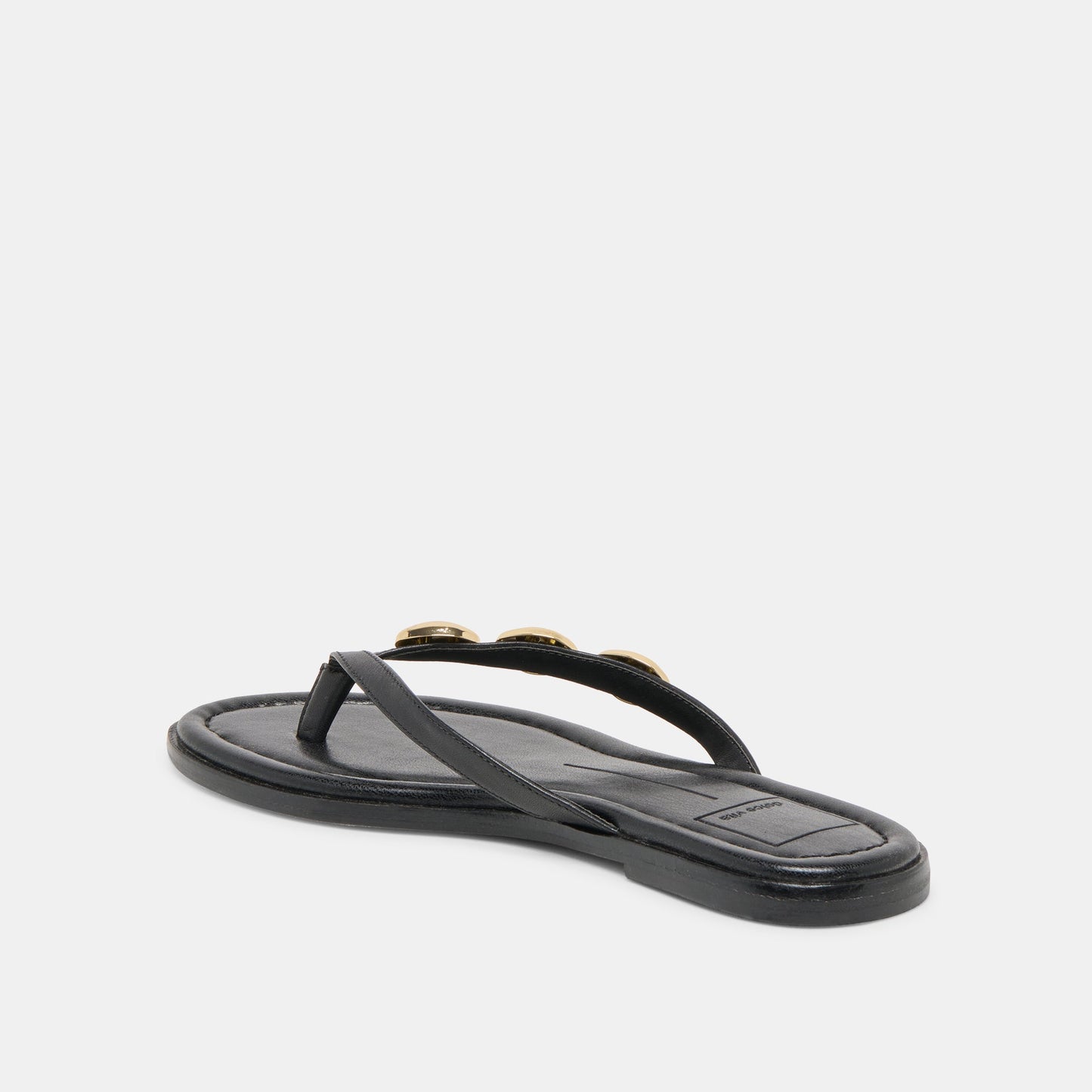 Juny Black Leather Sandals