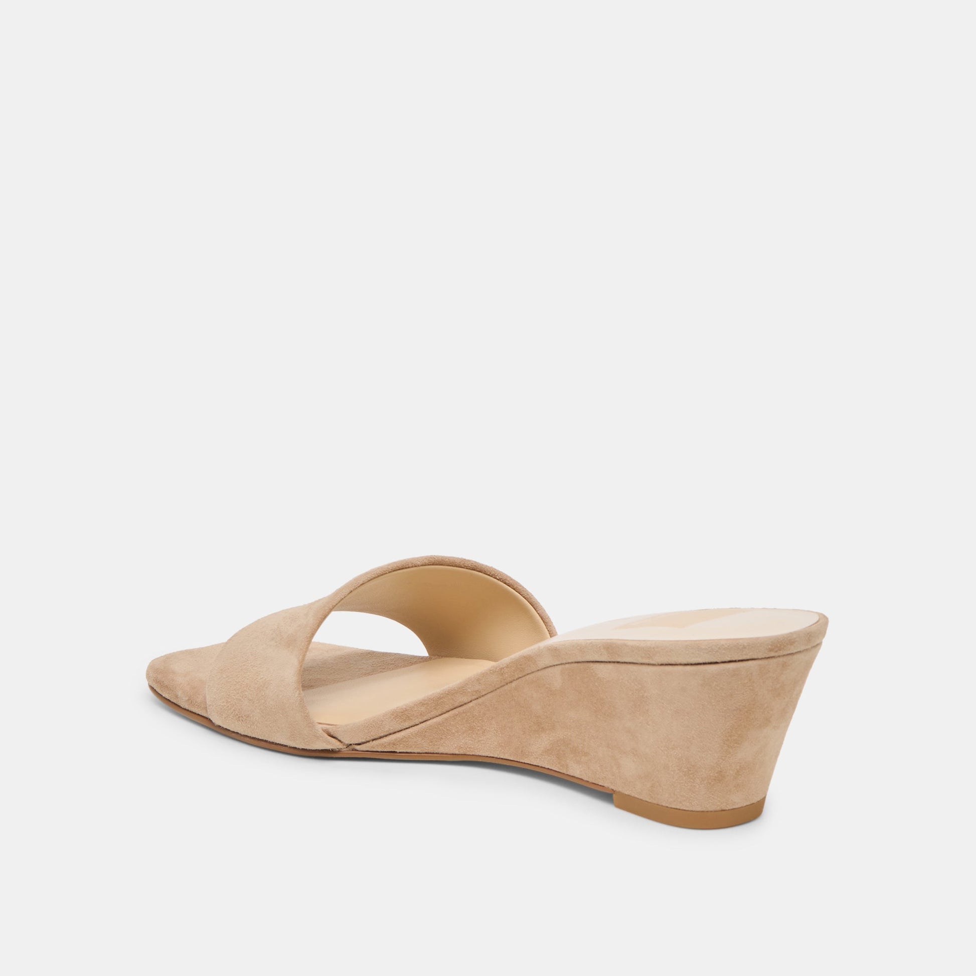 Qaily Camel Suede Wedges