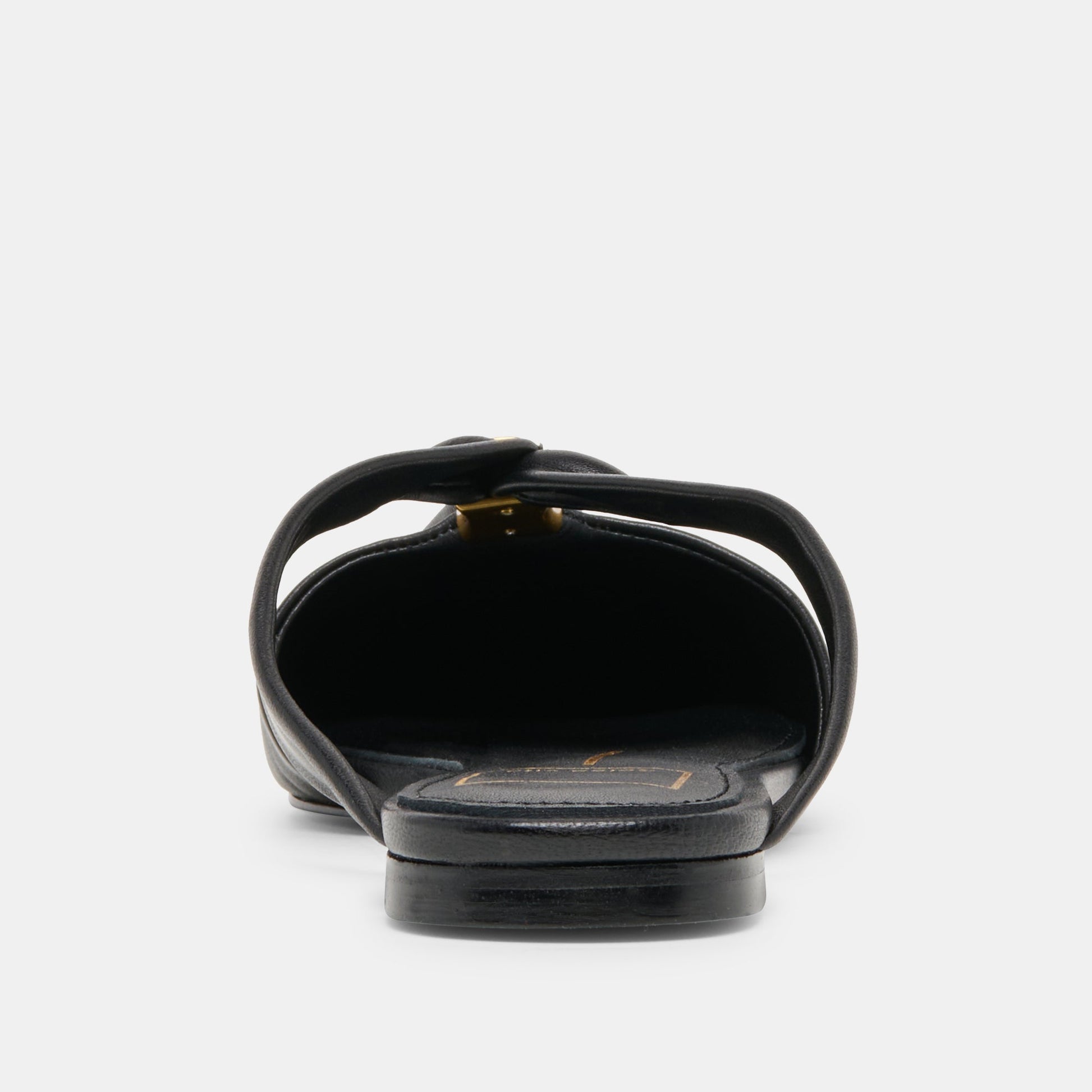 Franey Black Leather Flats