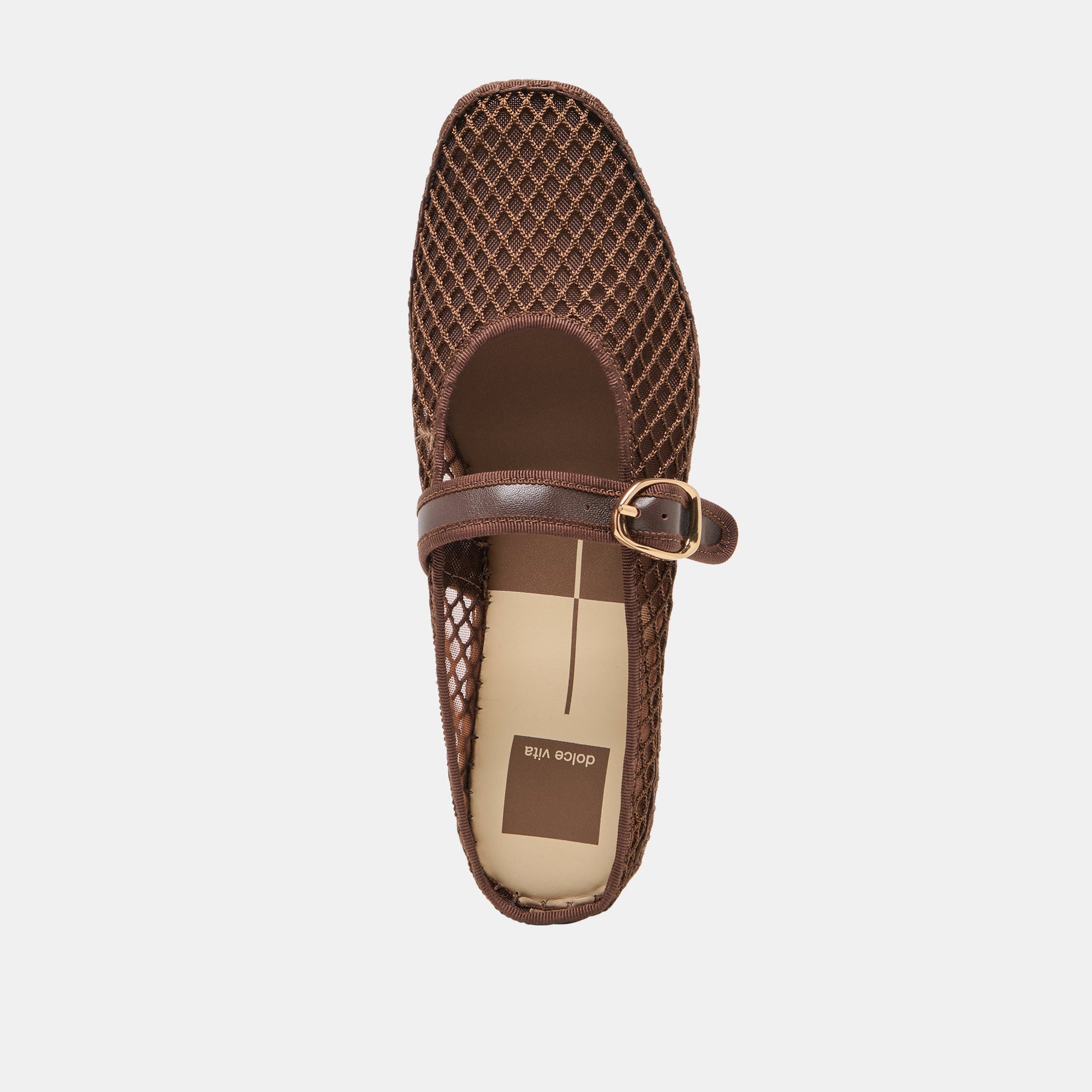 Milie Chocolate Woven Mesh Flats