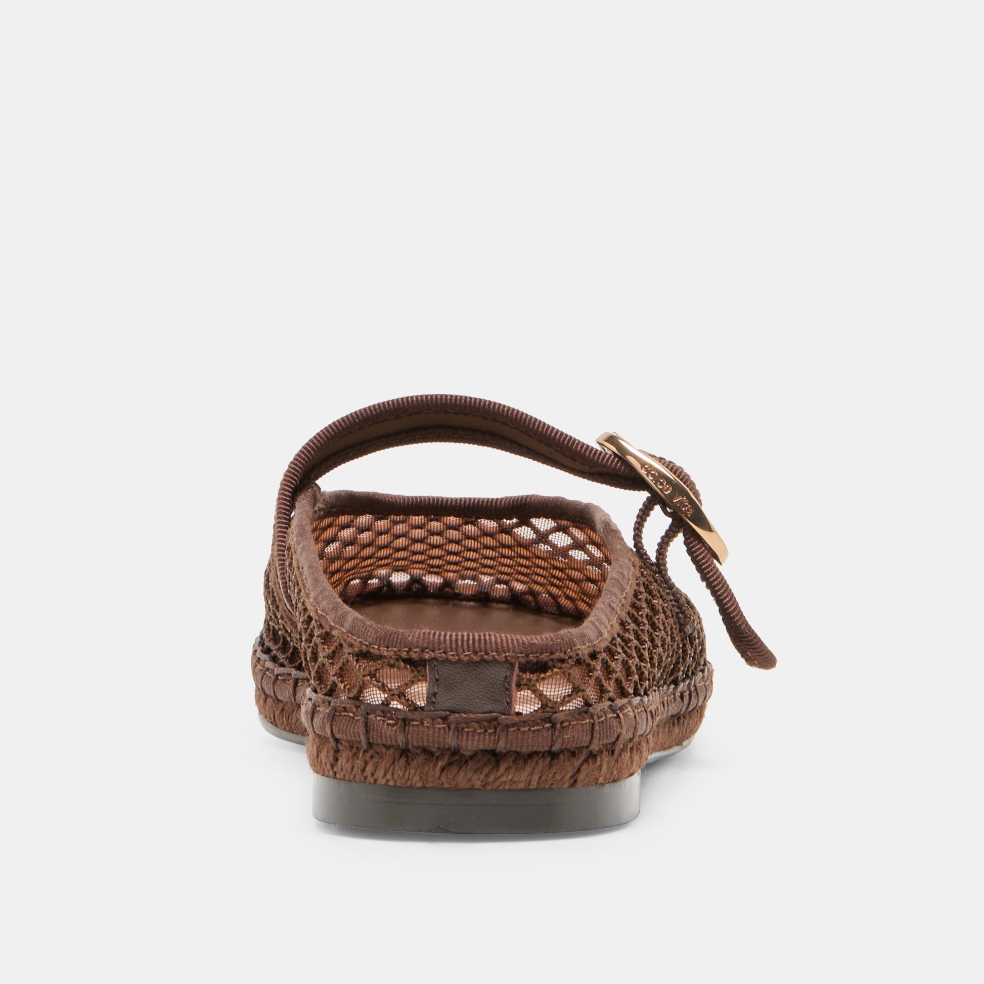 Milie Chocolate Woven Mesh Flats