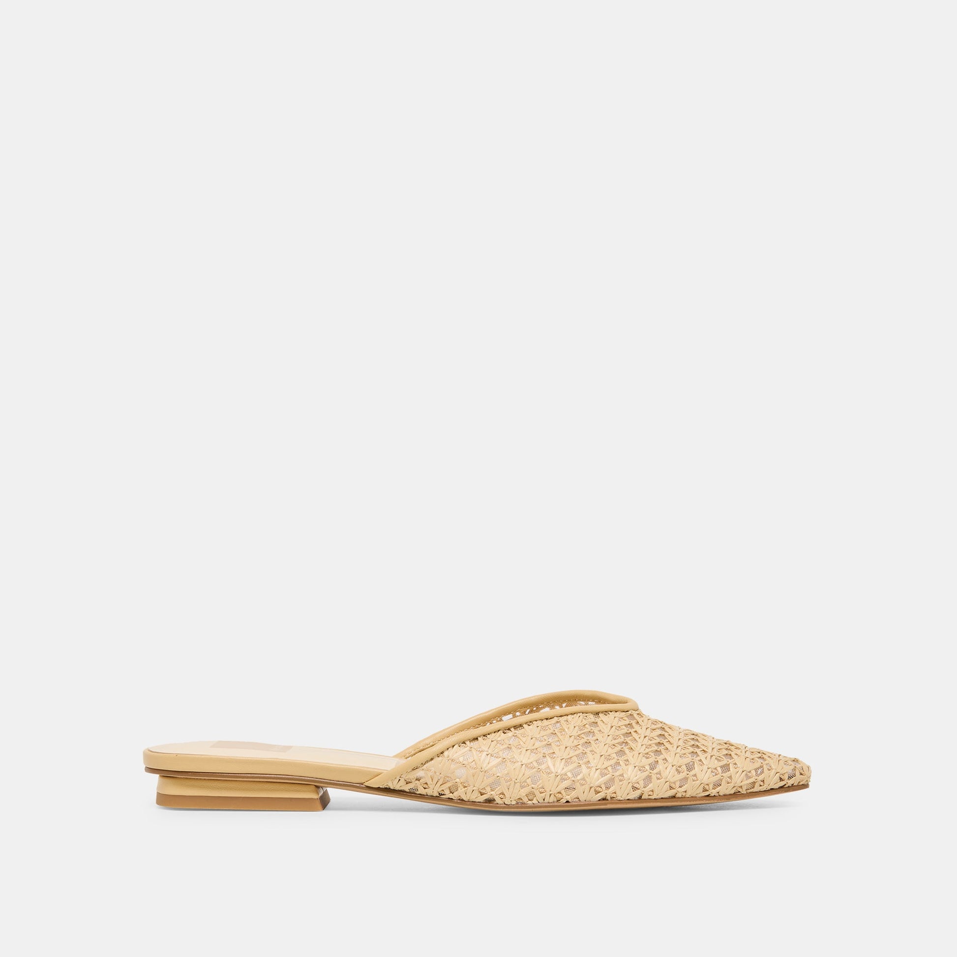 Elm Natural Cross Hatch Raffia Flats