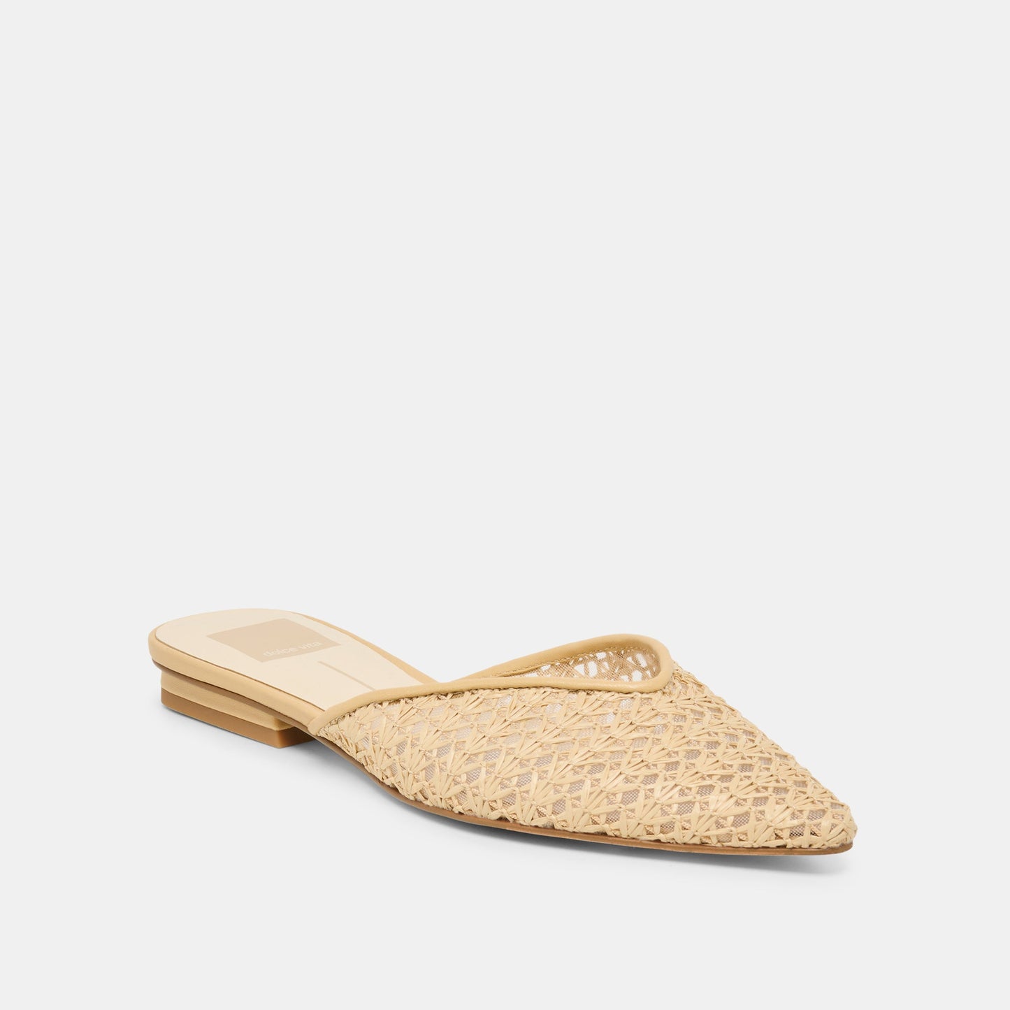 Elm Natural Cross Hatch Raffia Flats