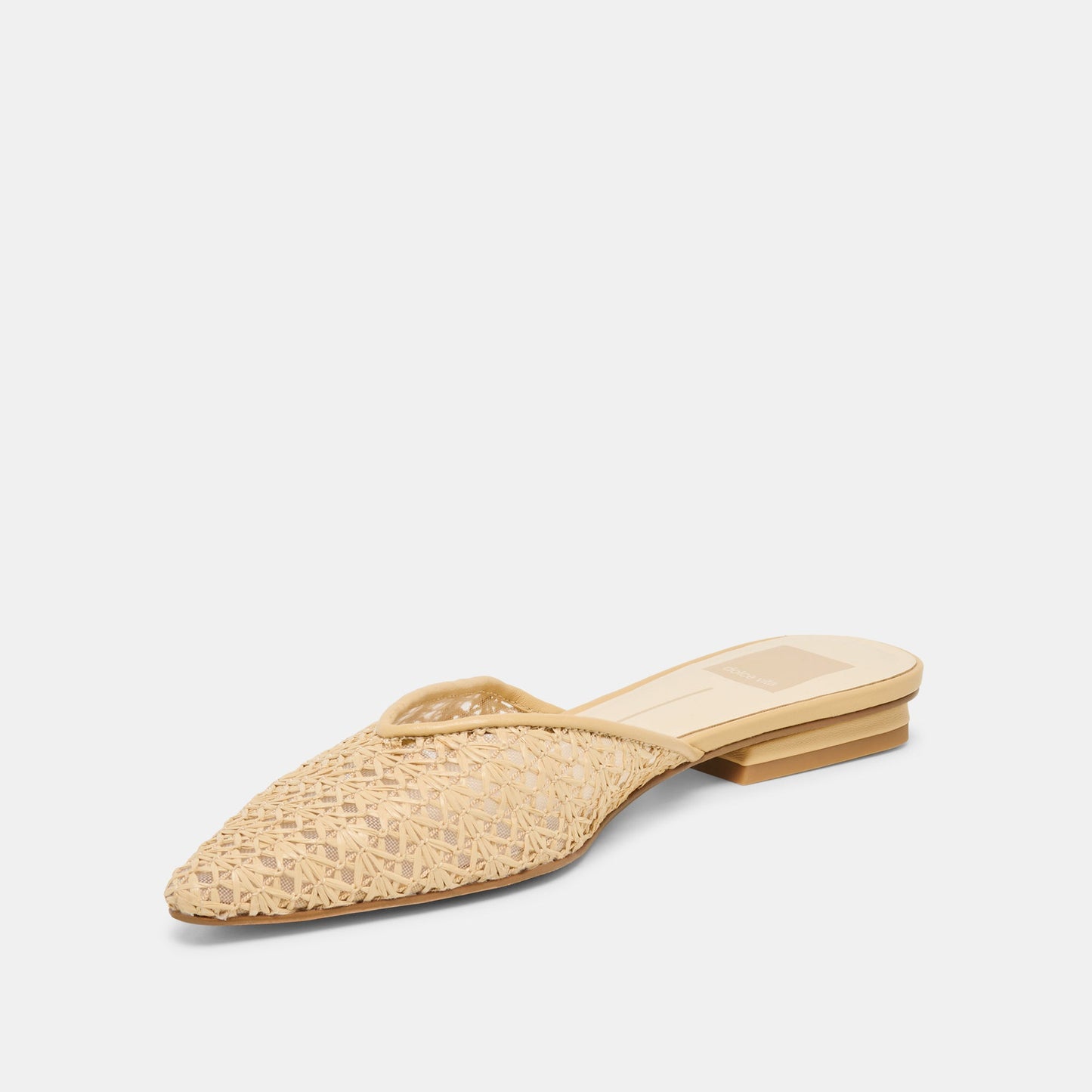 Elm Natural Cross Hatch Raffia Flats