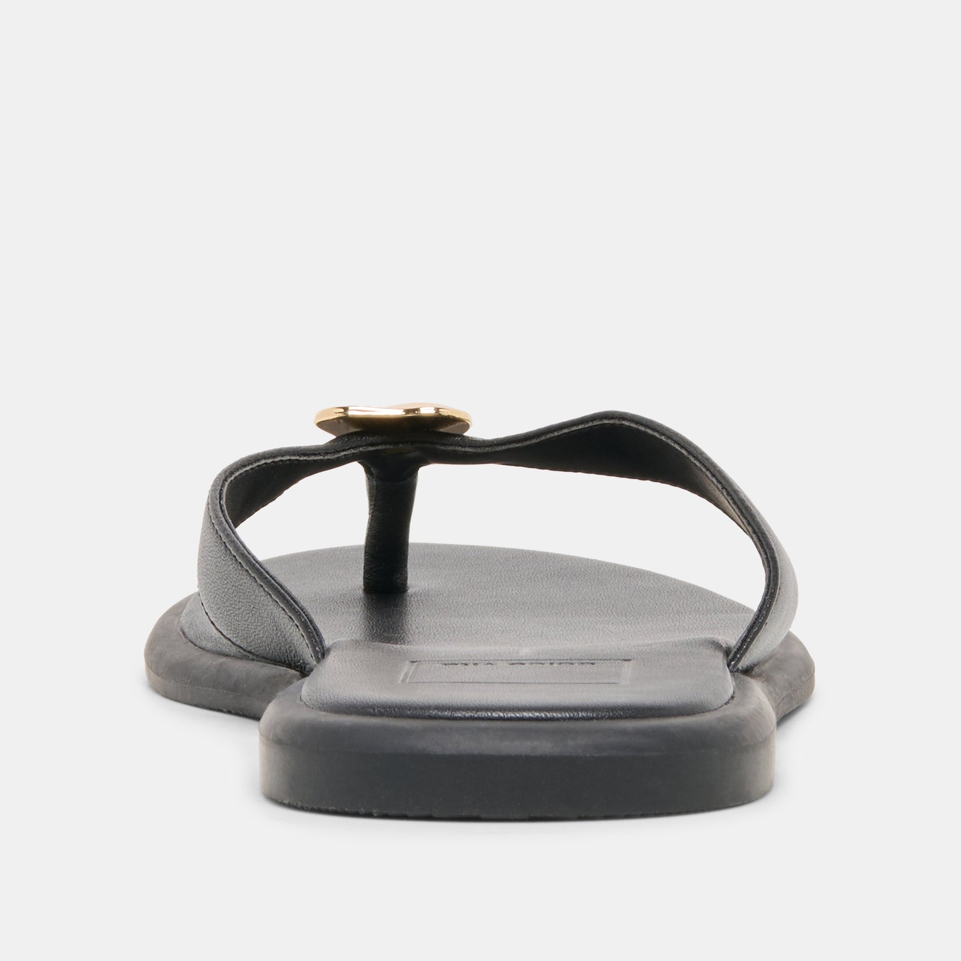 Jaina Black Leather Sandals
