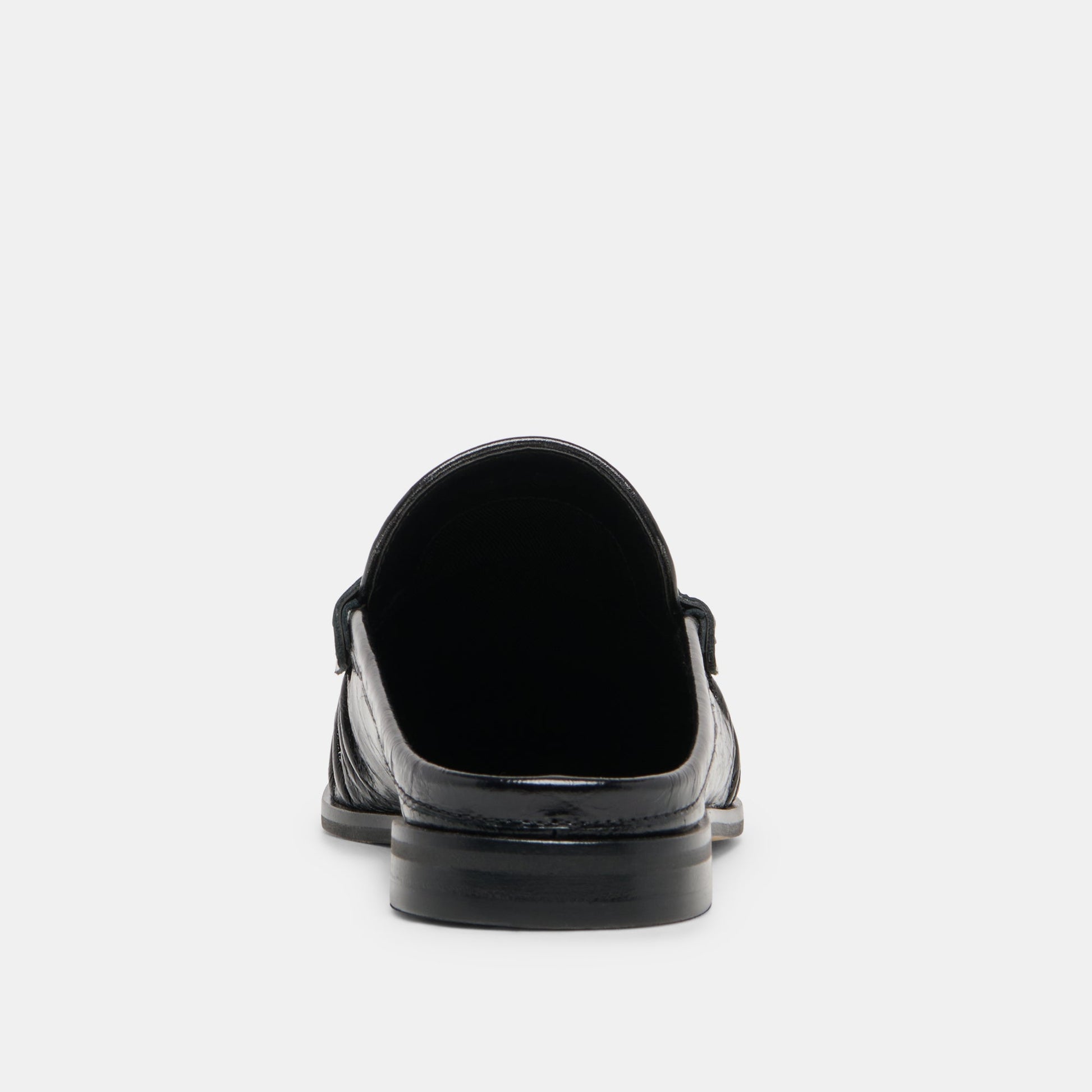 BETZY Midnight Crinkle Patent Closed-Toe Slip-On Loafers