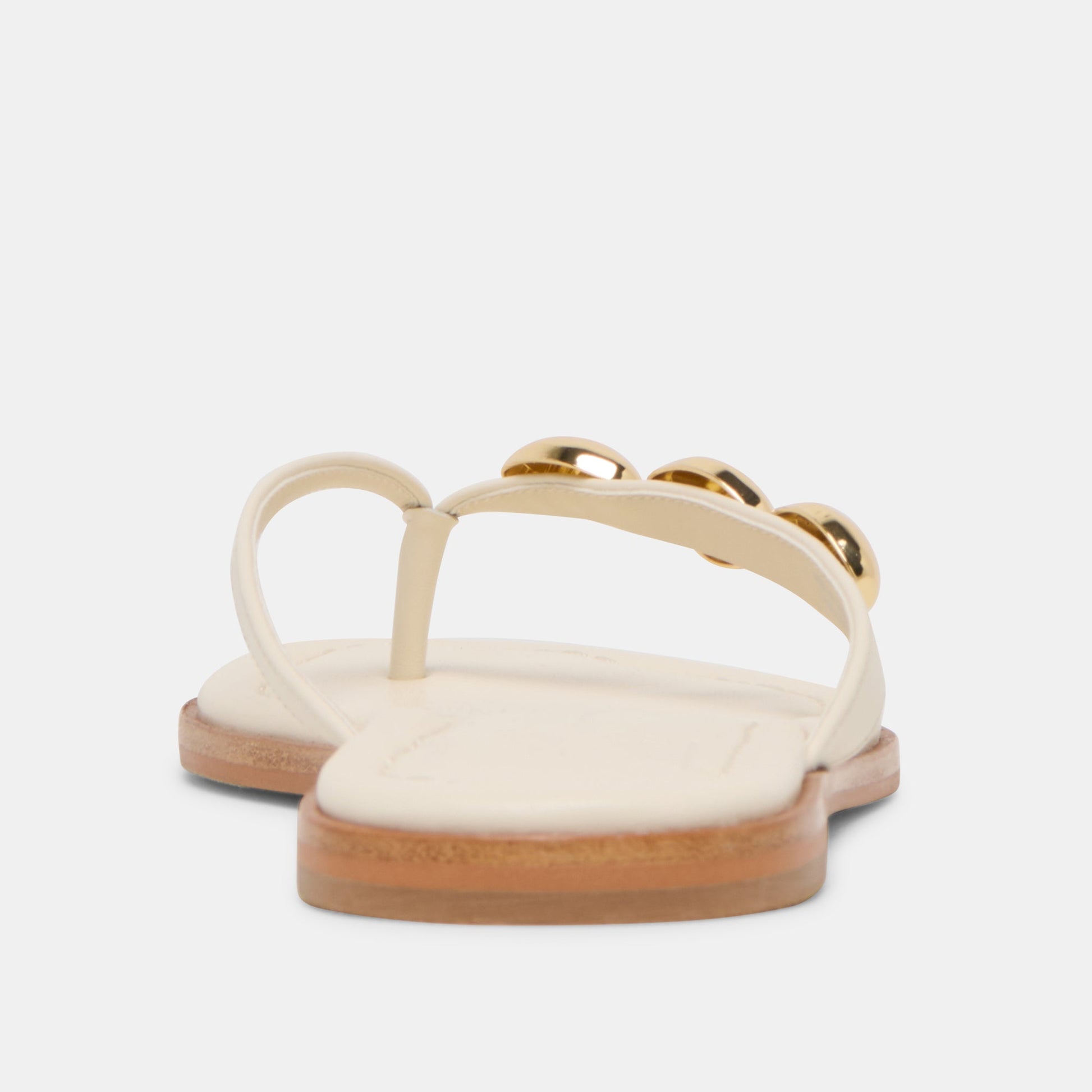 Juny Off White Leather Sandals