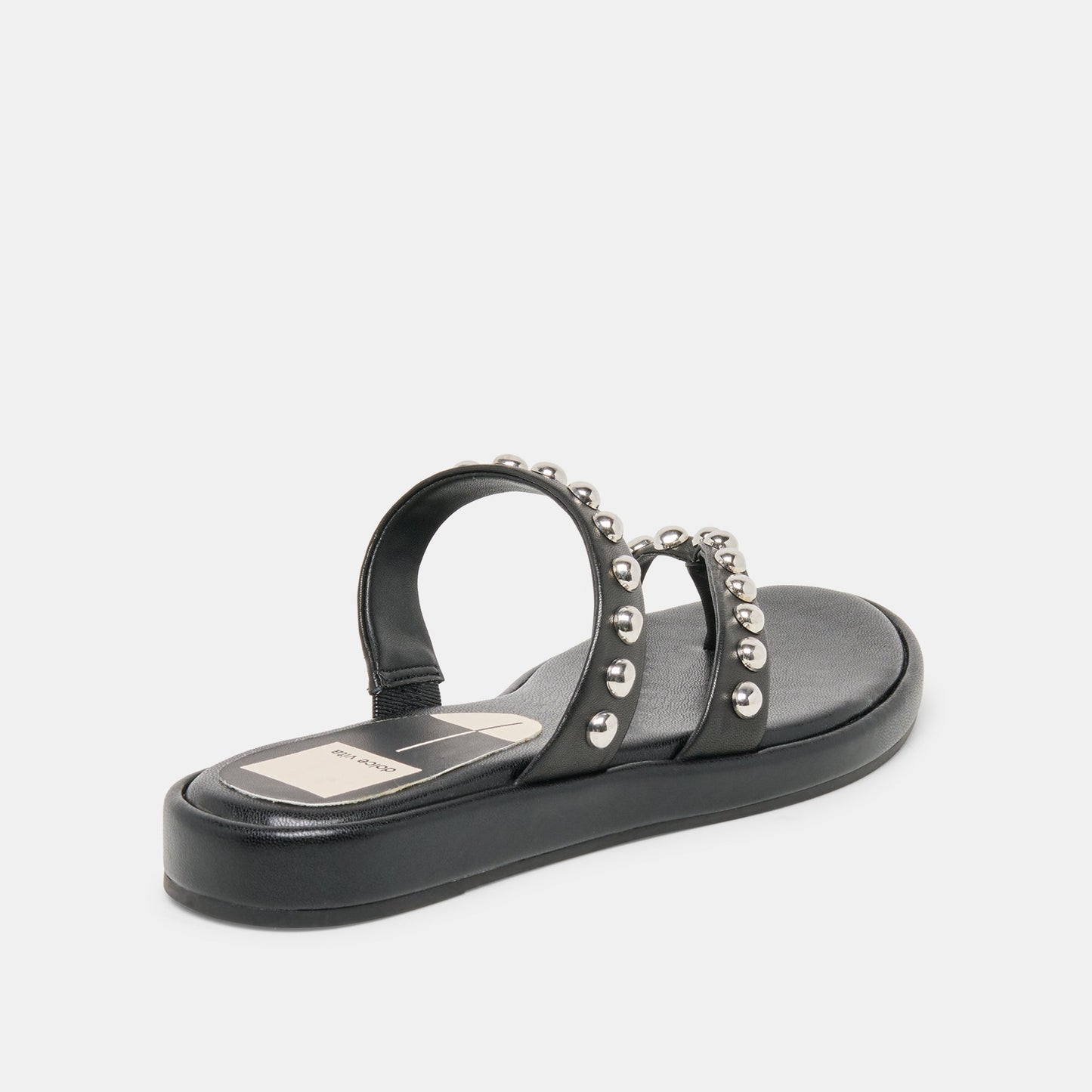 Amary Stud Black Leather Sandals