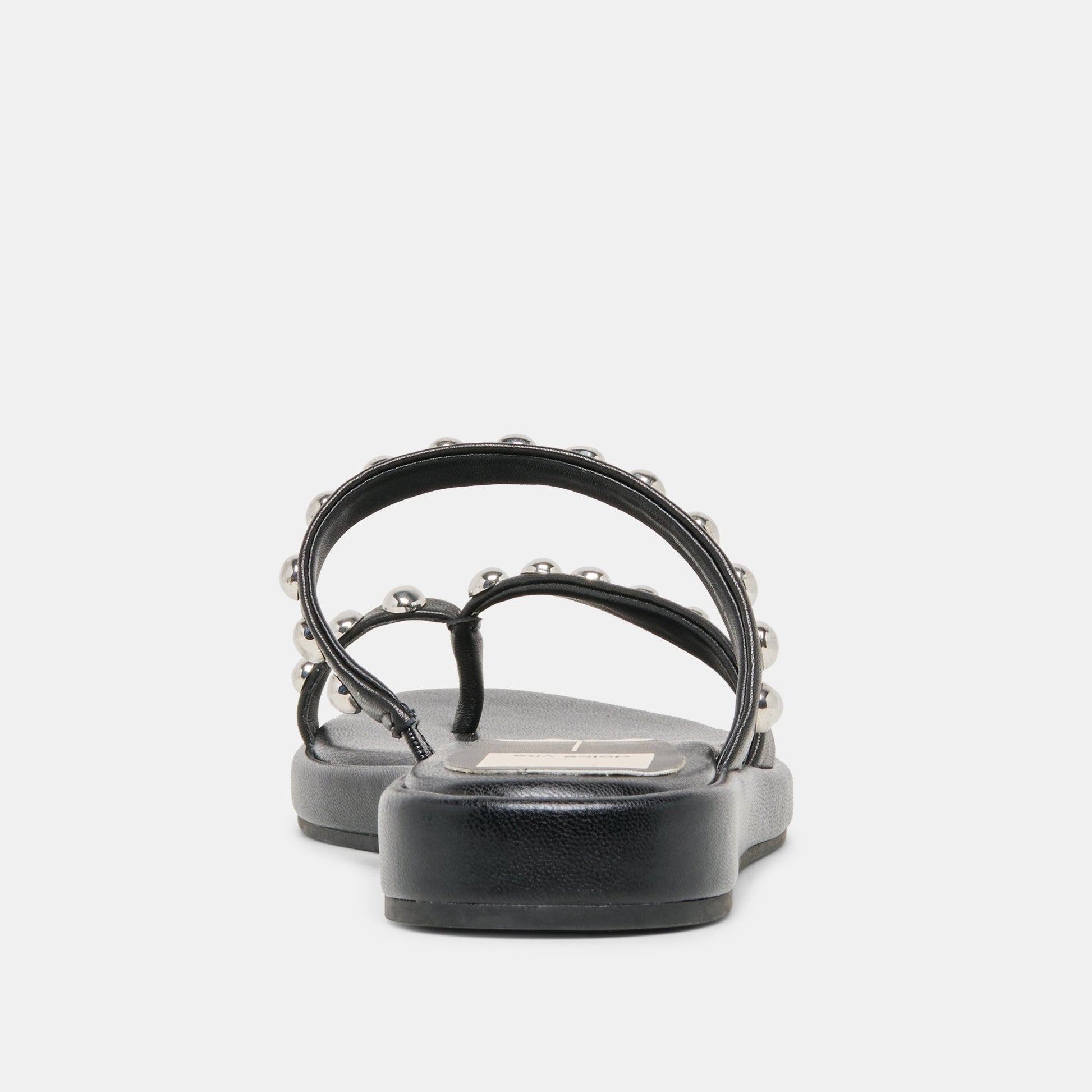Amary Stud Black Leather Sandals