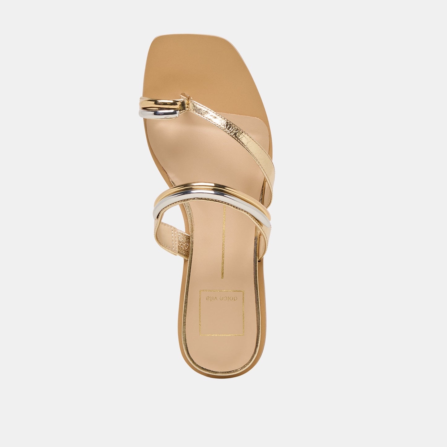 Tarina Gold Leather Sandals