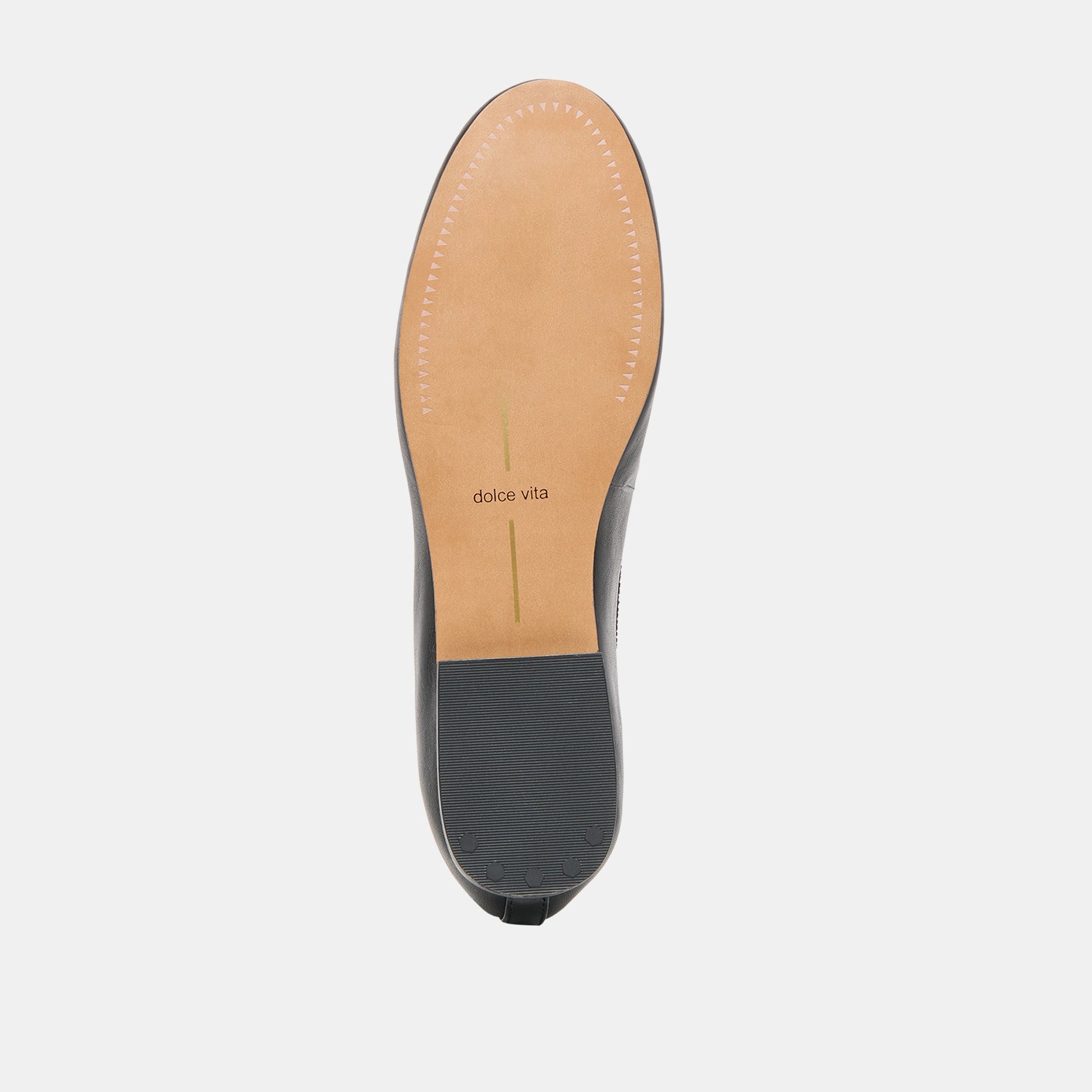 Ritla Wide Black Leather Ballet Flats