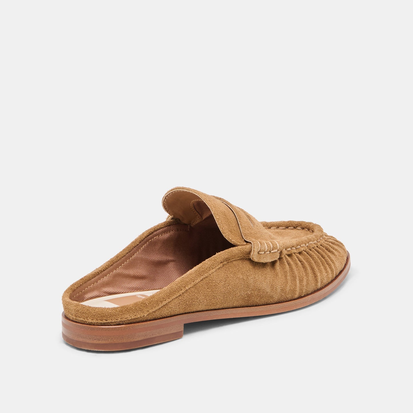 BETZY Lt Brown Suede Closed-Toe Slip-On Loafers