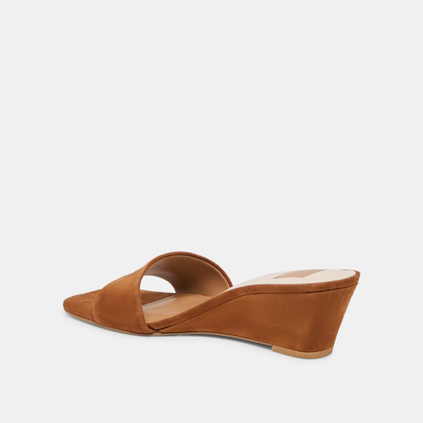 Qaily Wide Brown Suede Wedges