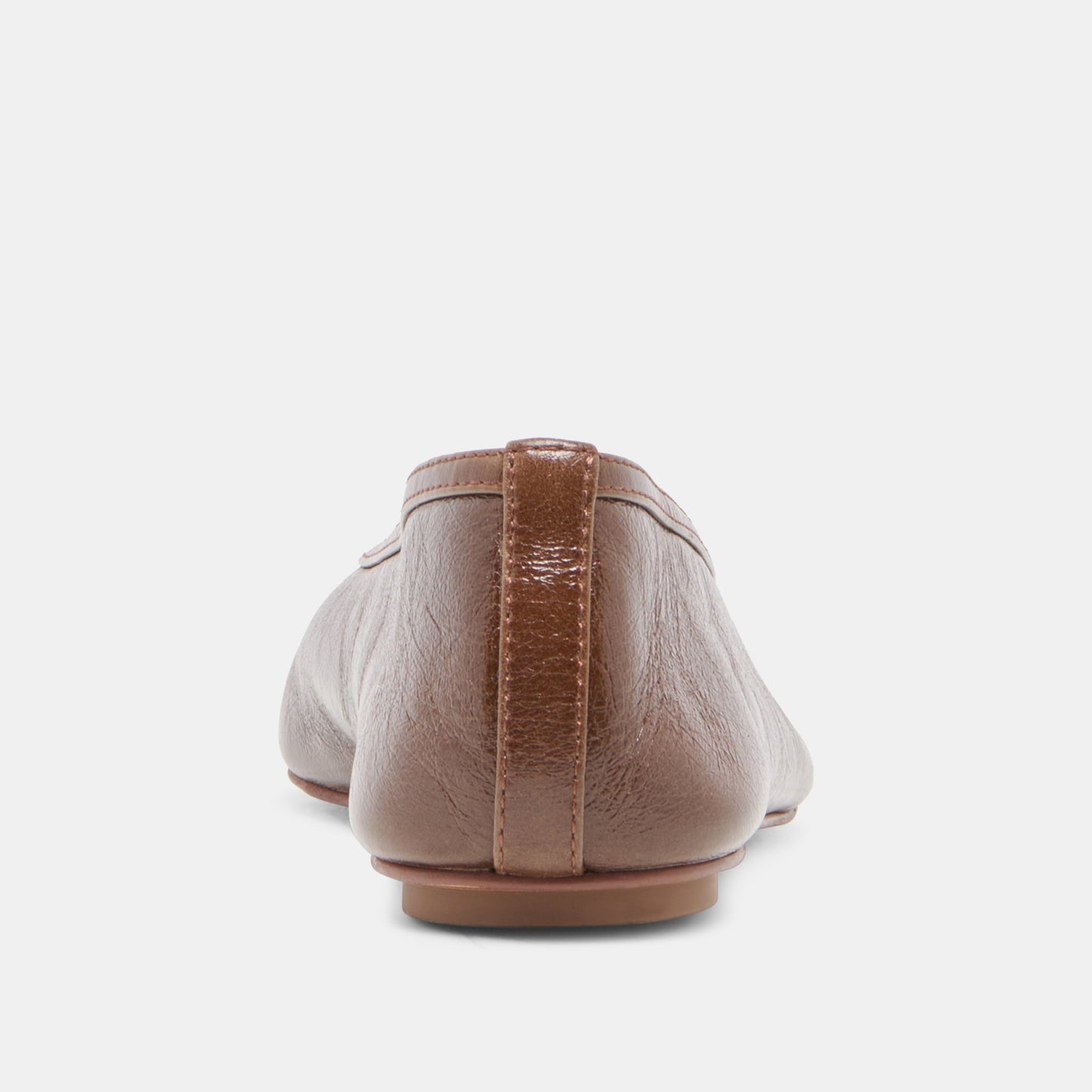 CARET Russet Leather Pointed-Toe Ballet Flats
