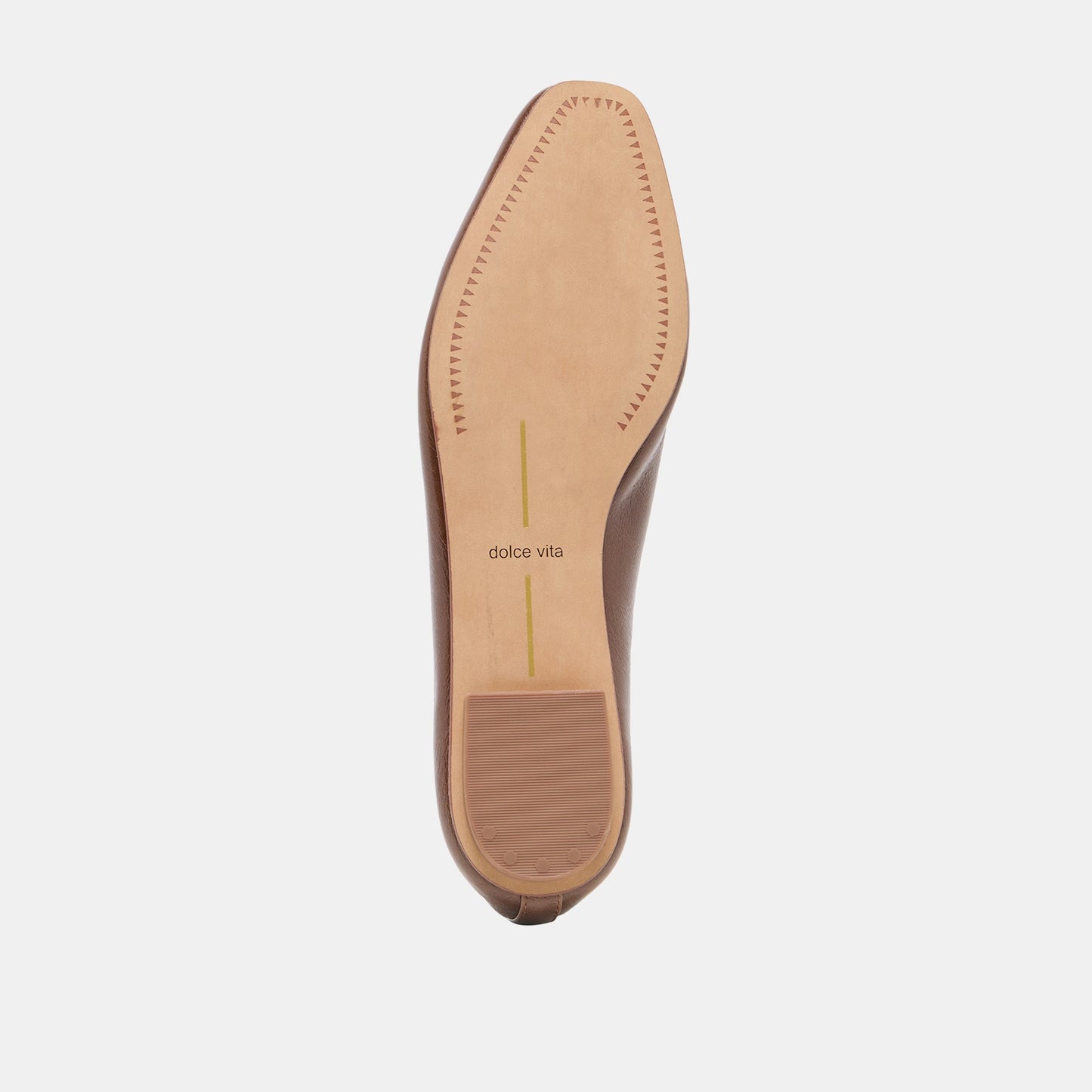 CARET Russet Leather Pointed-Toe Ballet Flats