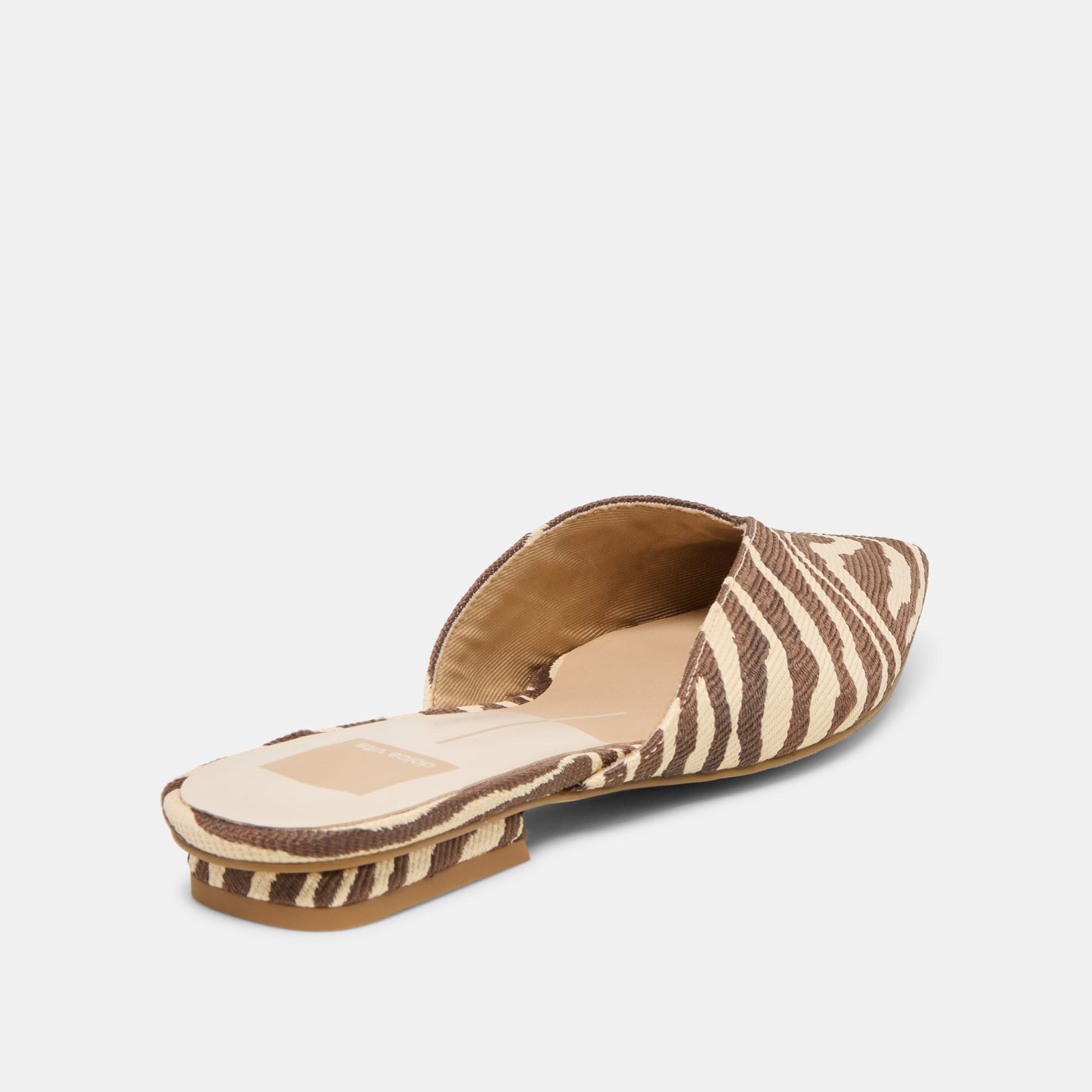 Elm Beige Zebra Raffia Flats