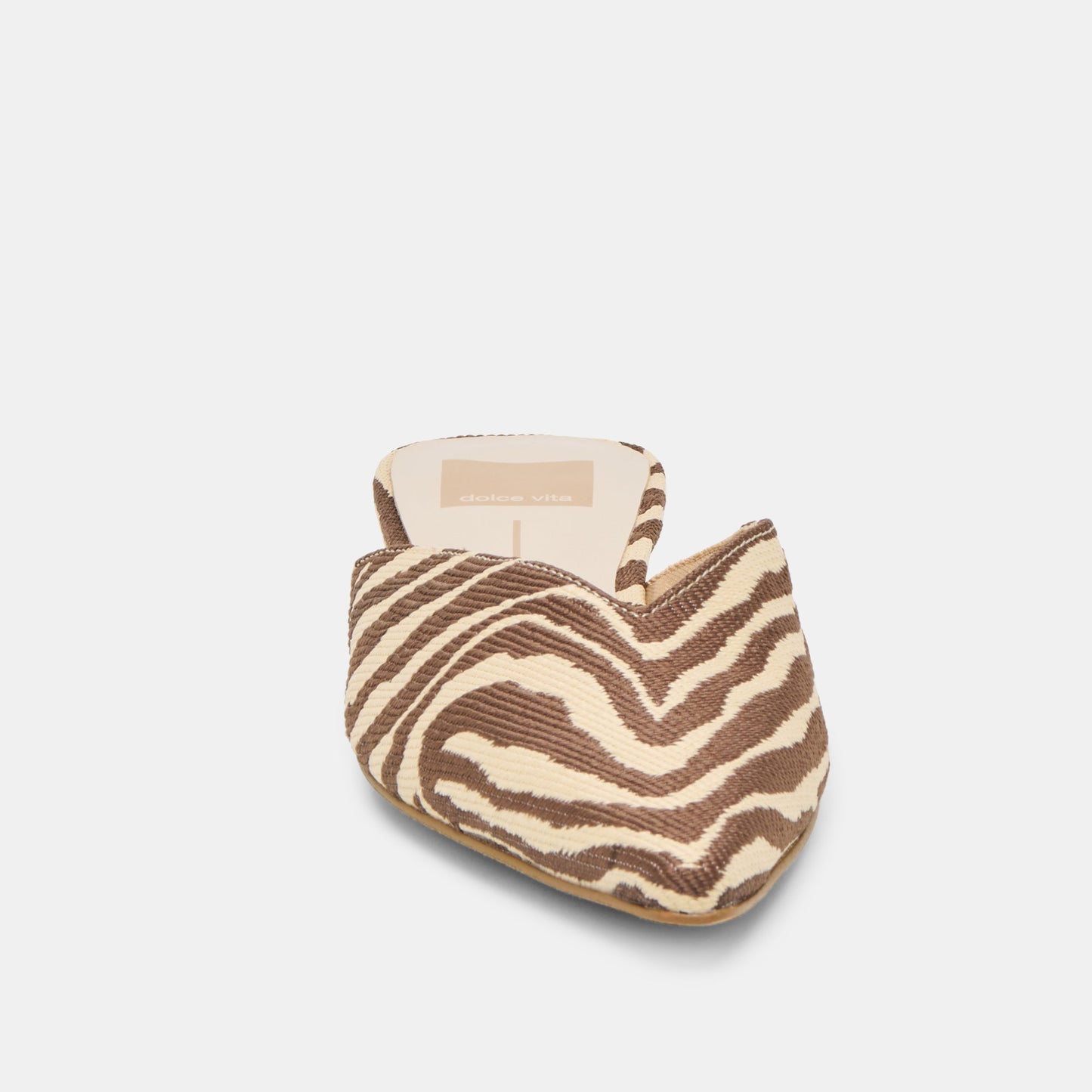 Elm Beige Zebra Raffia Flats