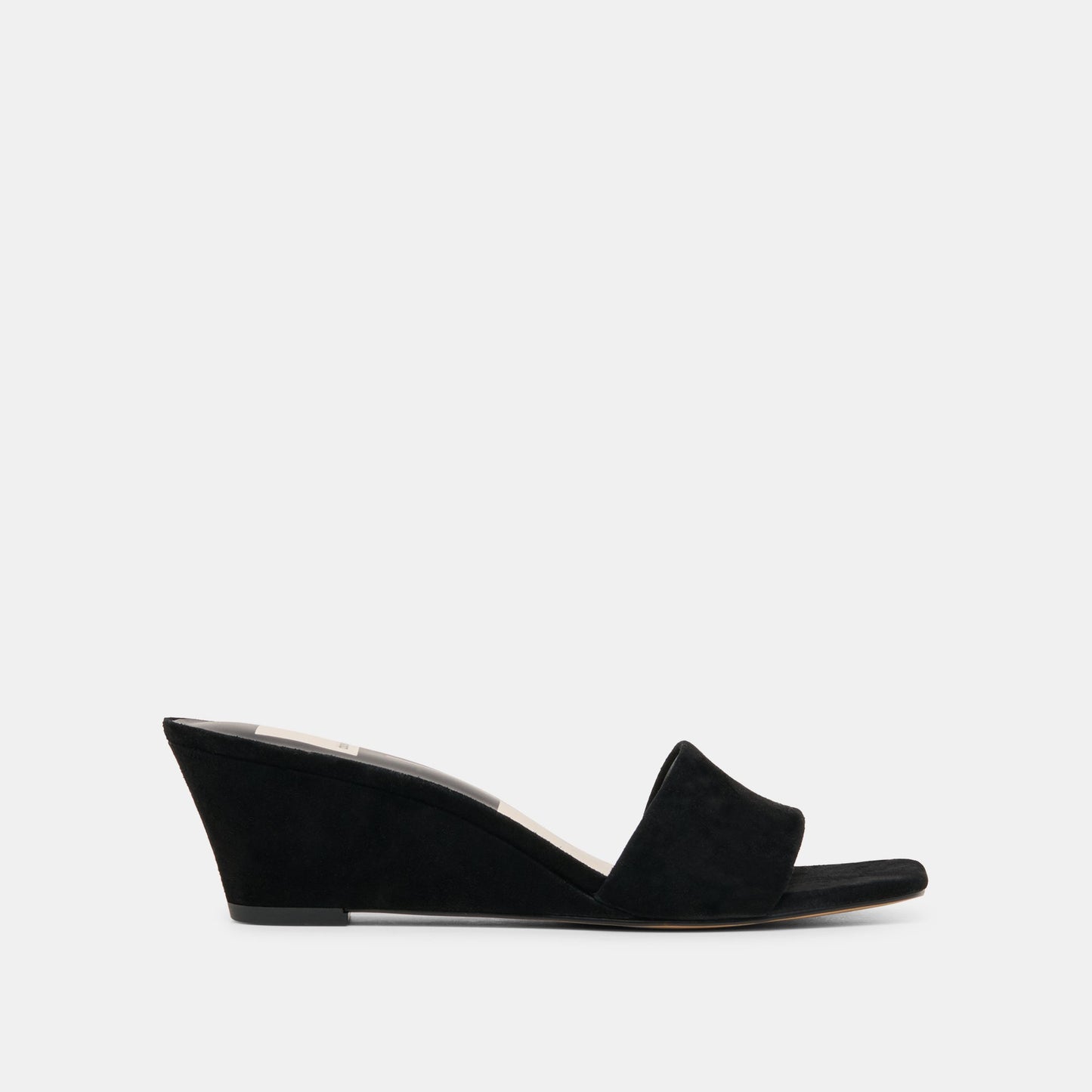 Qaily Onyx Suede Wedges