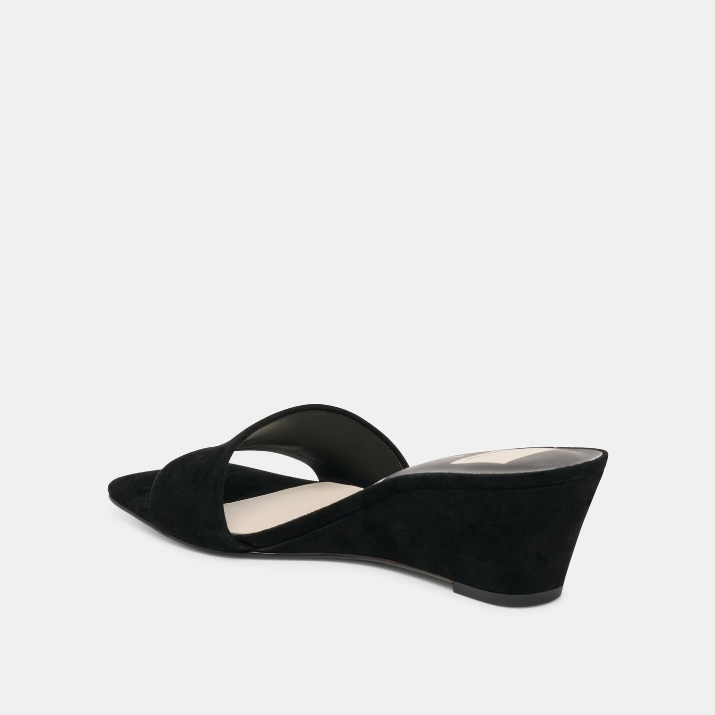 Qaily Onyx Suede Wedges