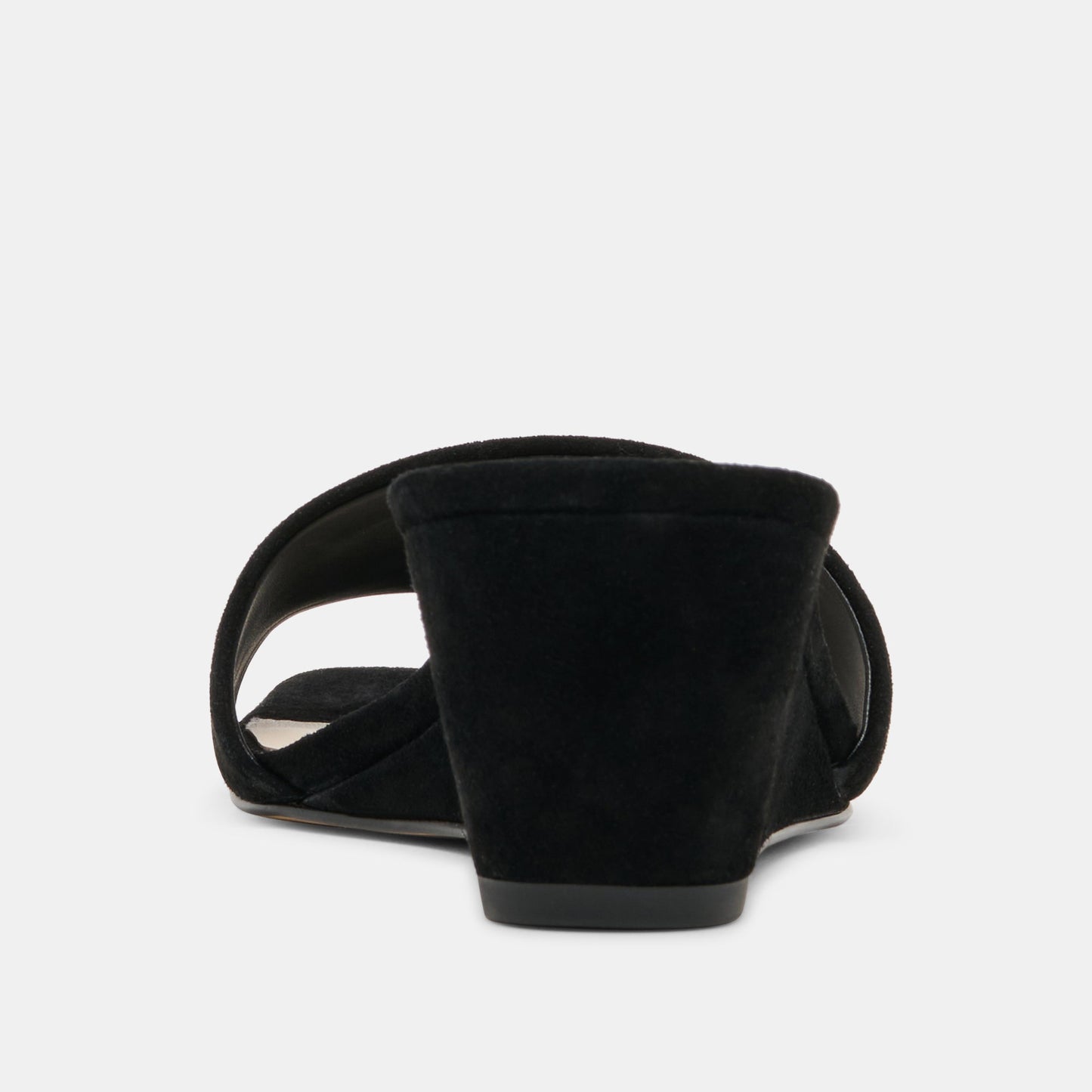 Qaily Onyx Suede Wedges