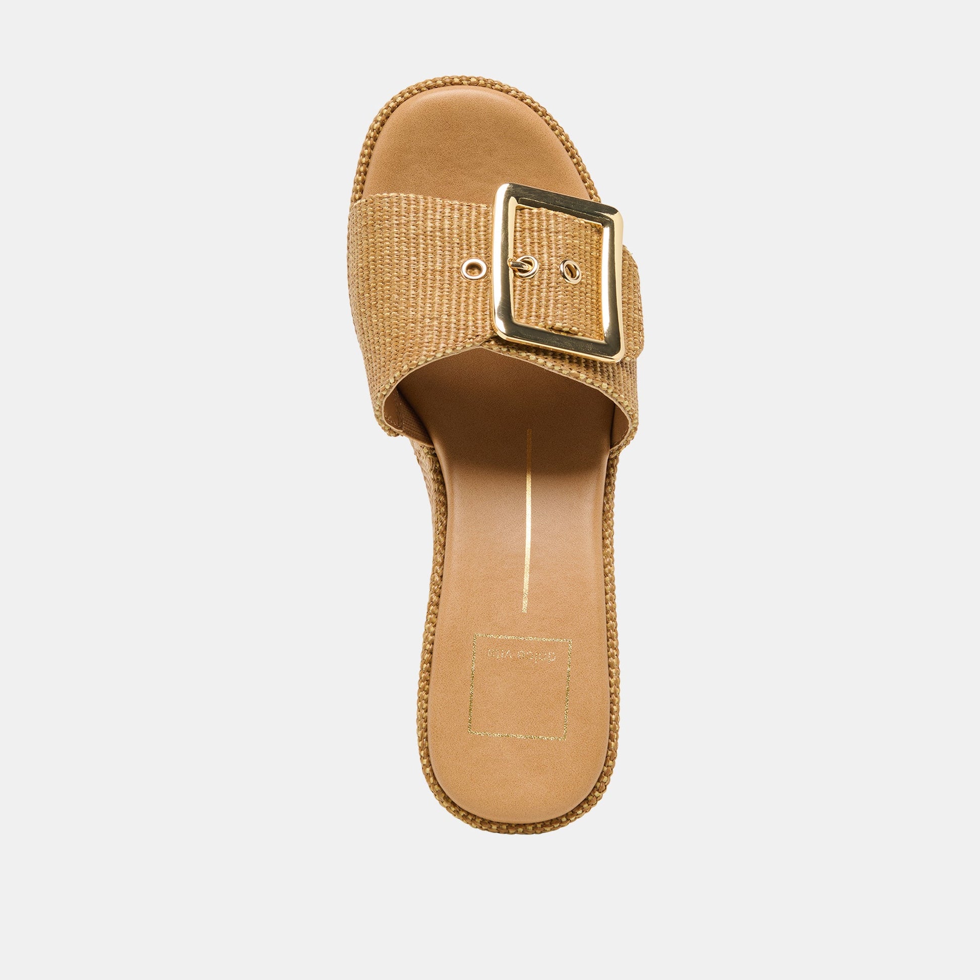 Jilian Wide Mocha Raffia Wedges