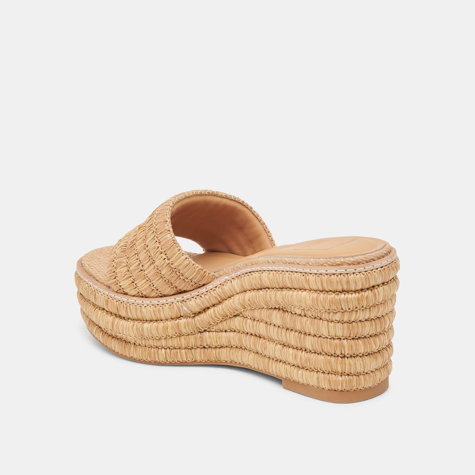 Throne Wide Lt Natural Raffia Wedges