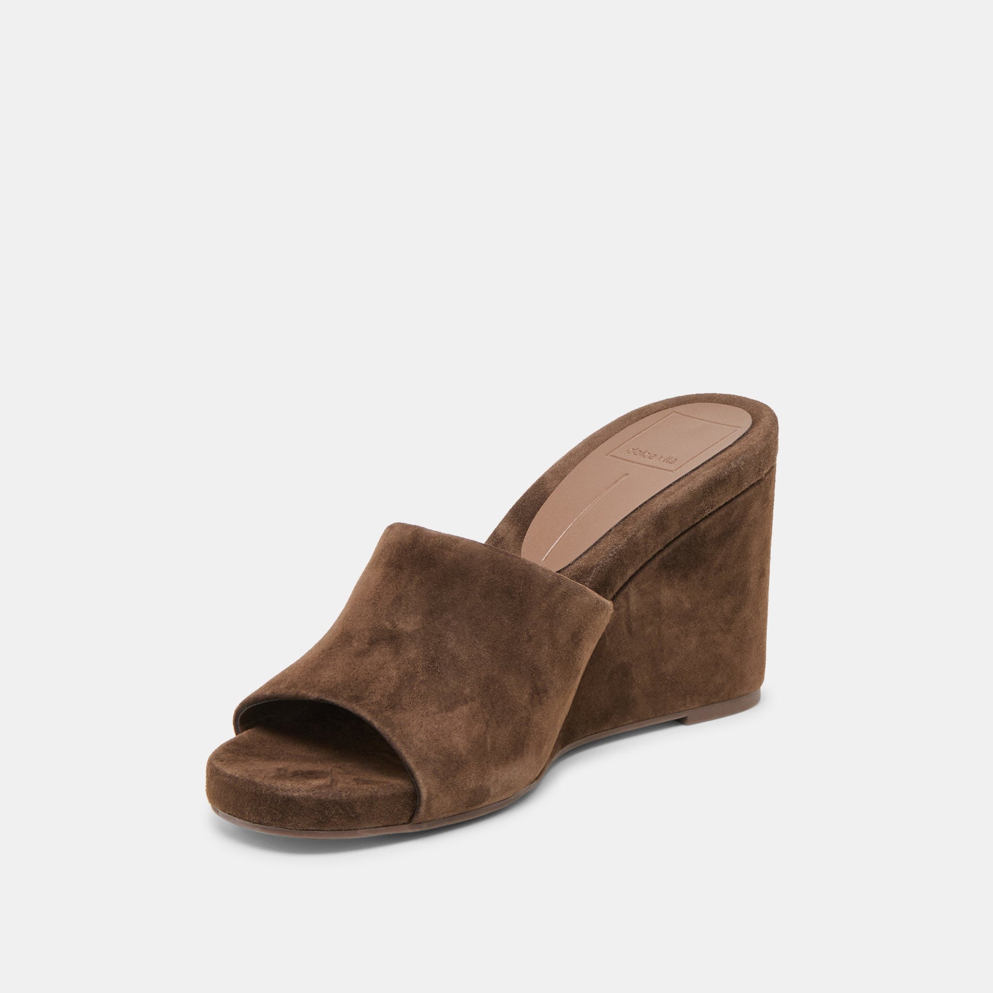 Holta Dk Brown Suede Wedges