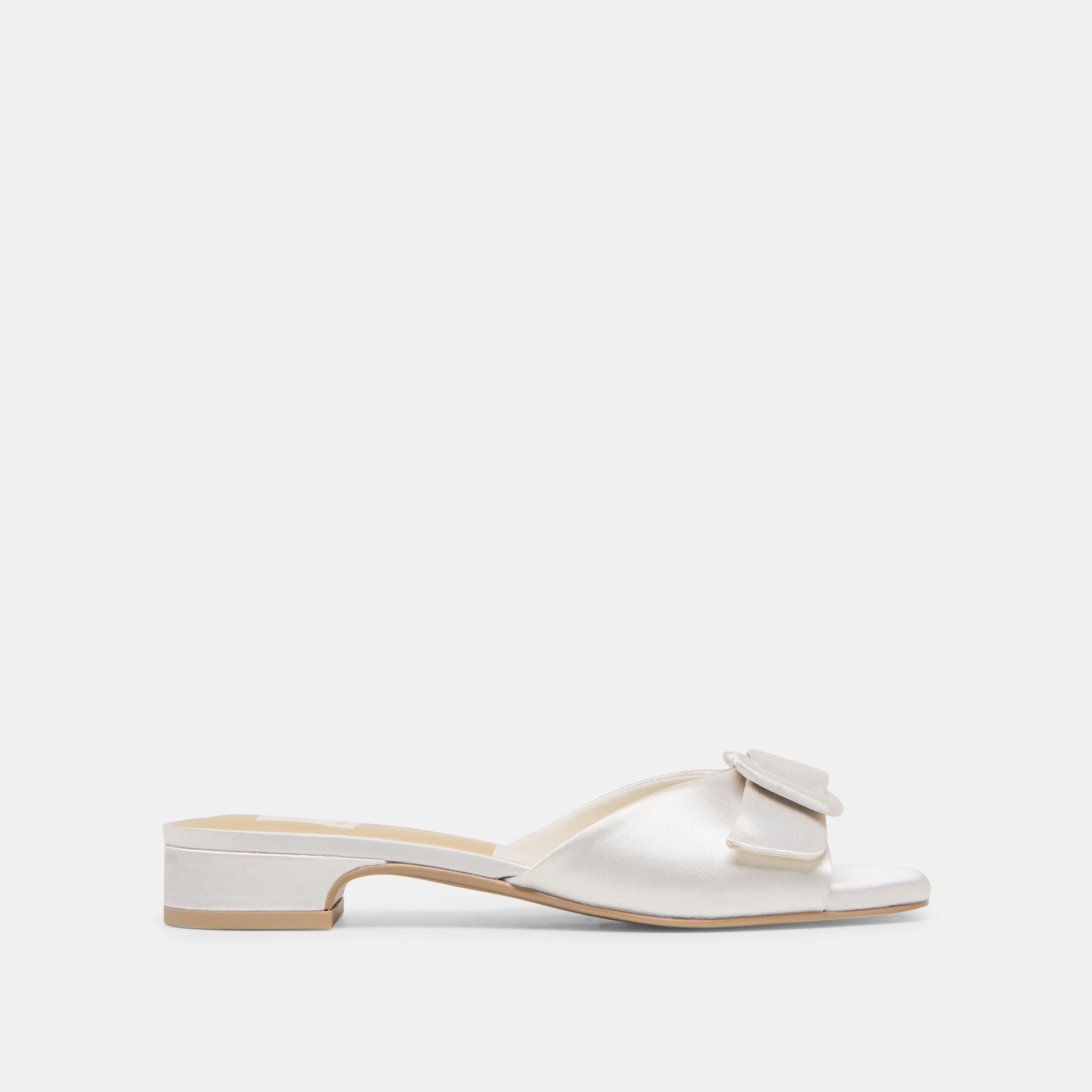 Edina True White Satin Sandals