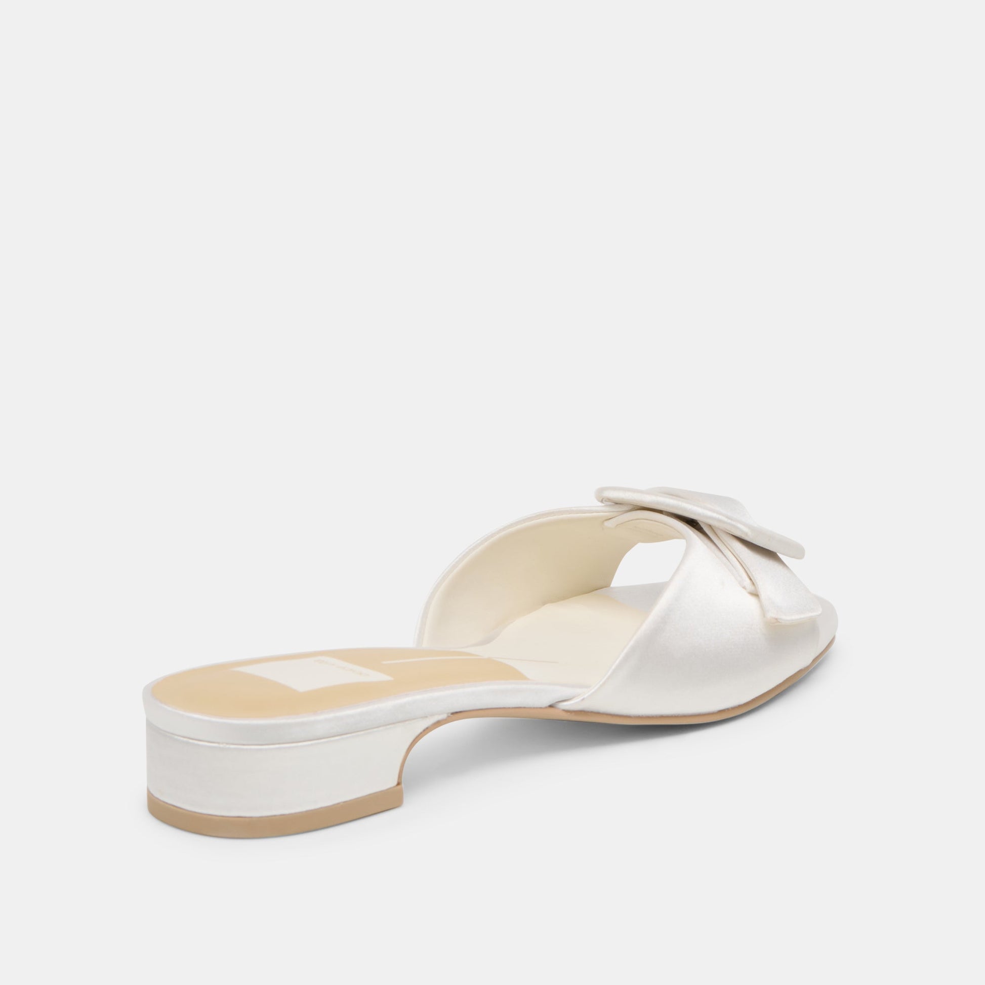 Edina True White Satin Sandals