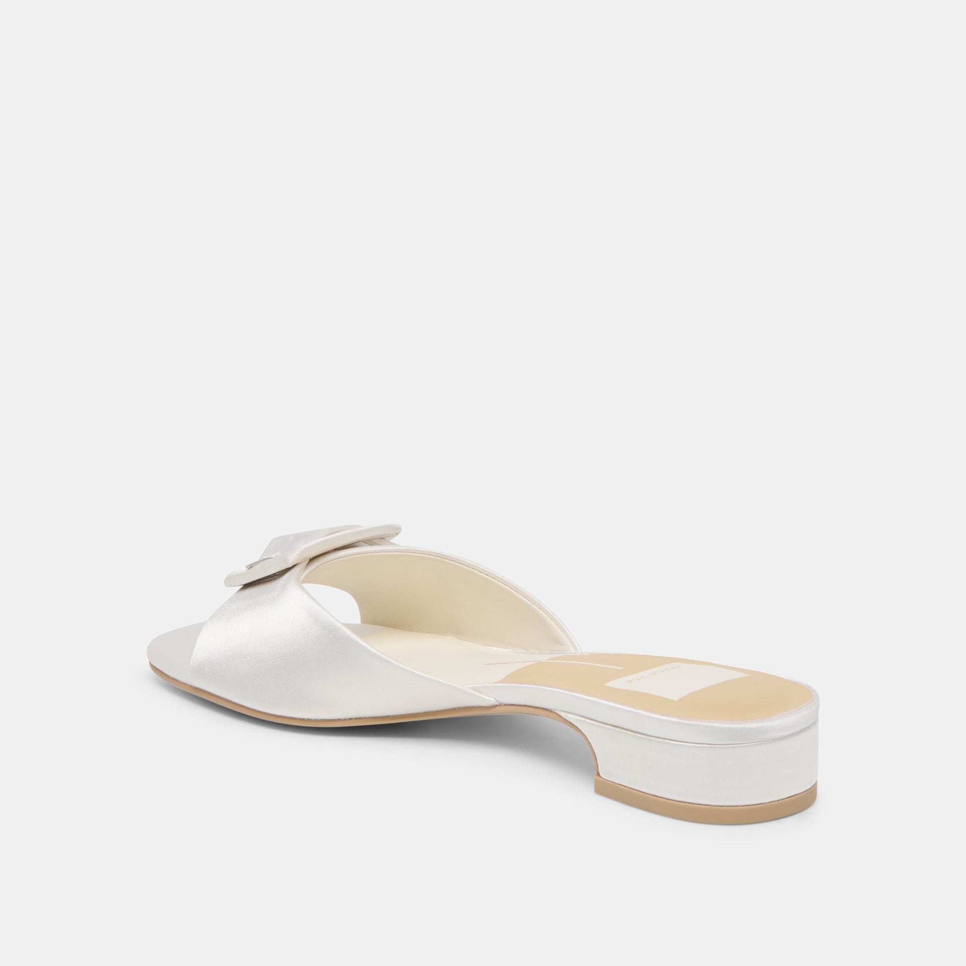 Edina True White Satin Sandals