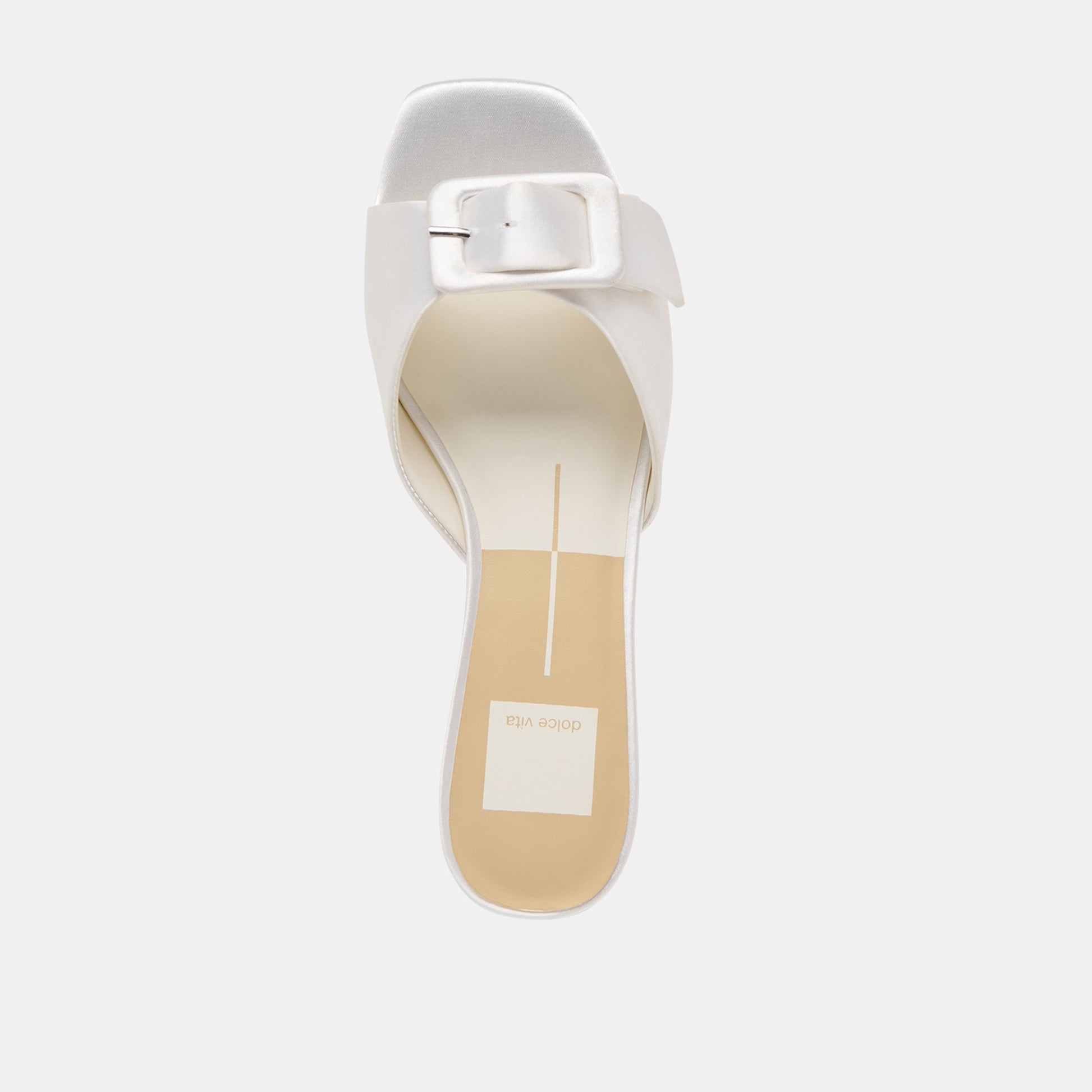 Edina True White Satin Sandals