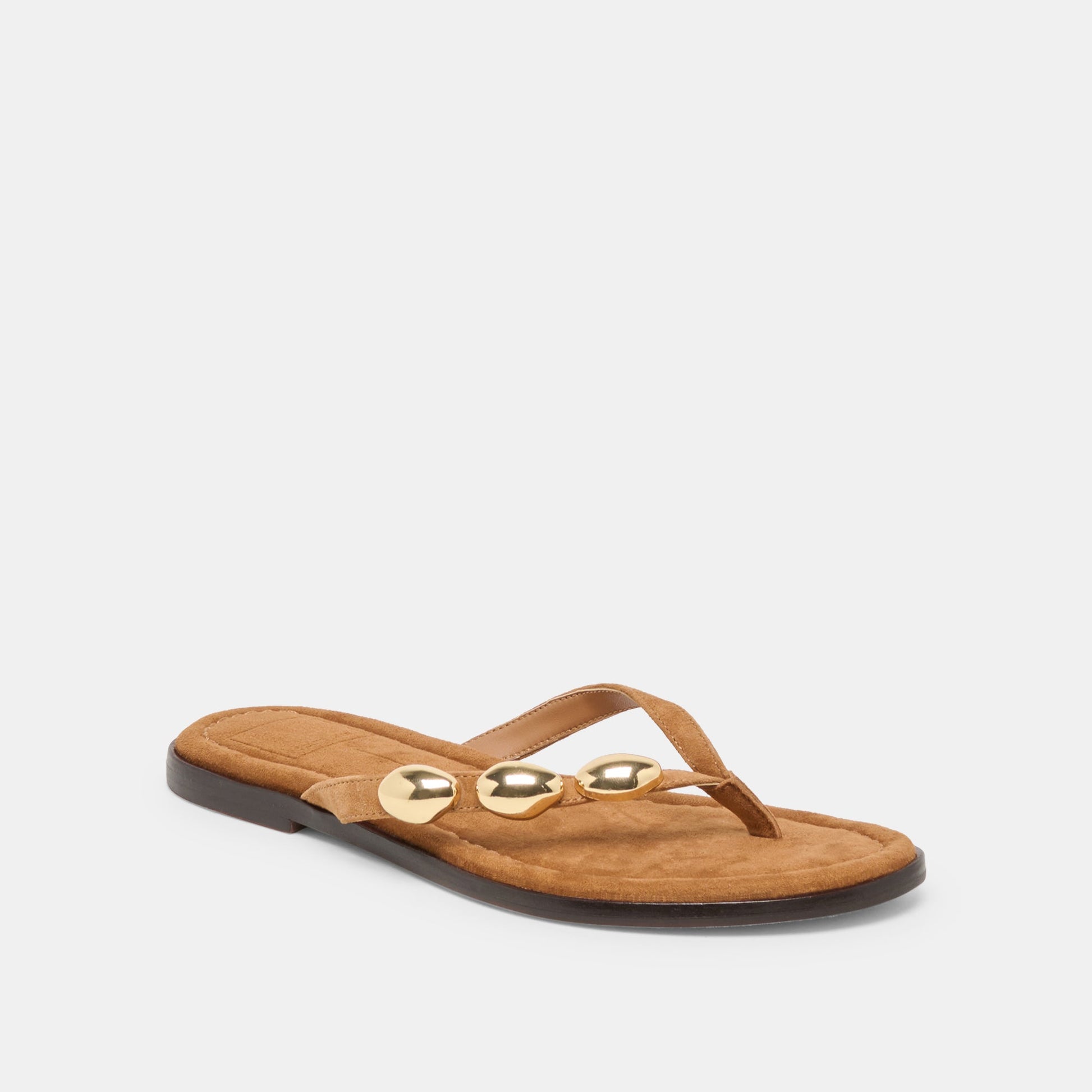 Juny Teak Suede Sandals