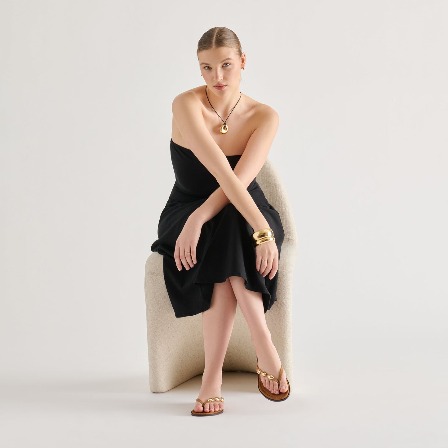 Juny Teak Suede Sandals
