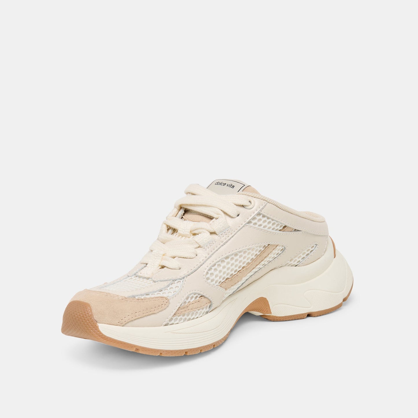 SWAYZY Ivory Multi Suede Platform Slip-on Sneakers