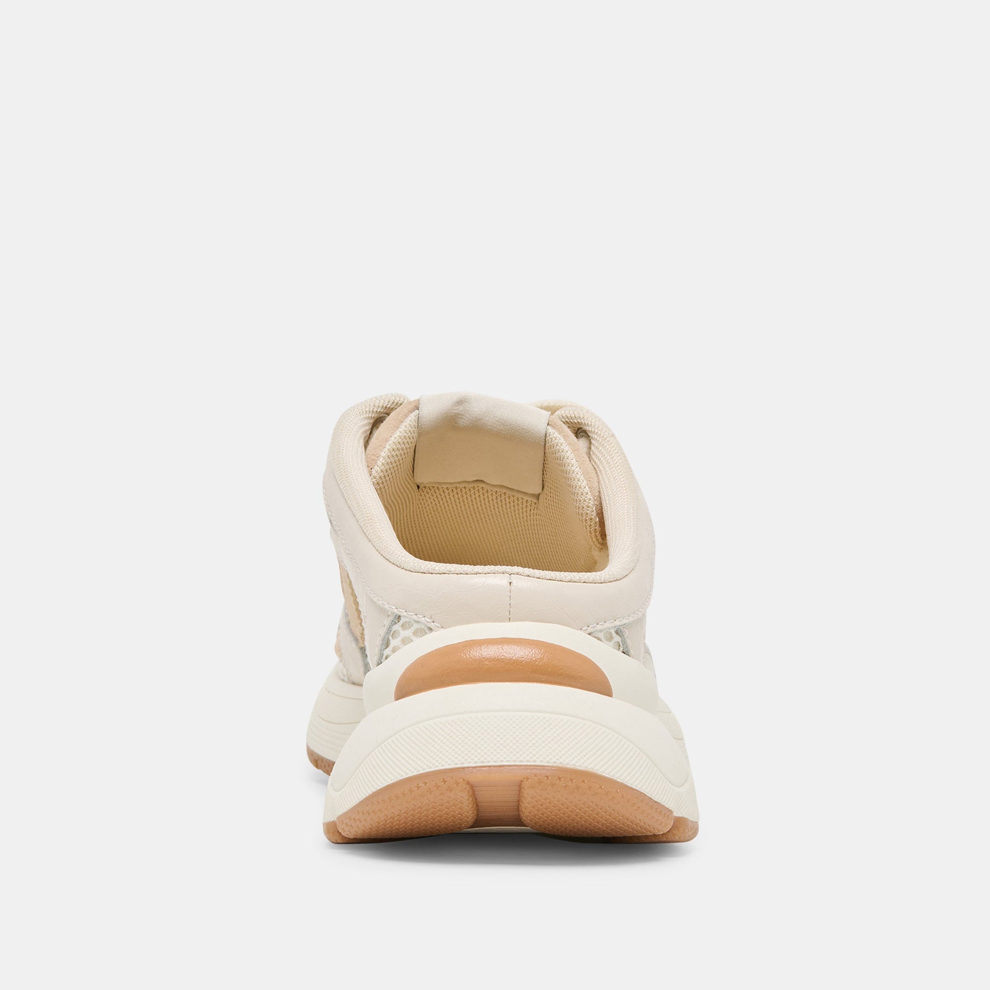 SWAYZY Ivory Multi Suede Platform Slip-on Sneakers