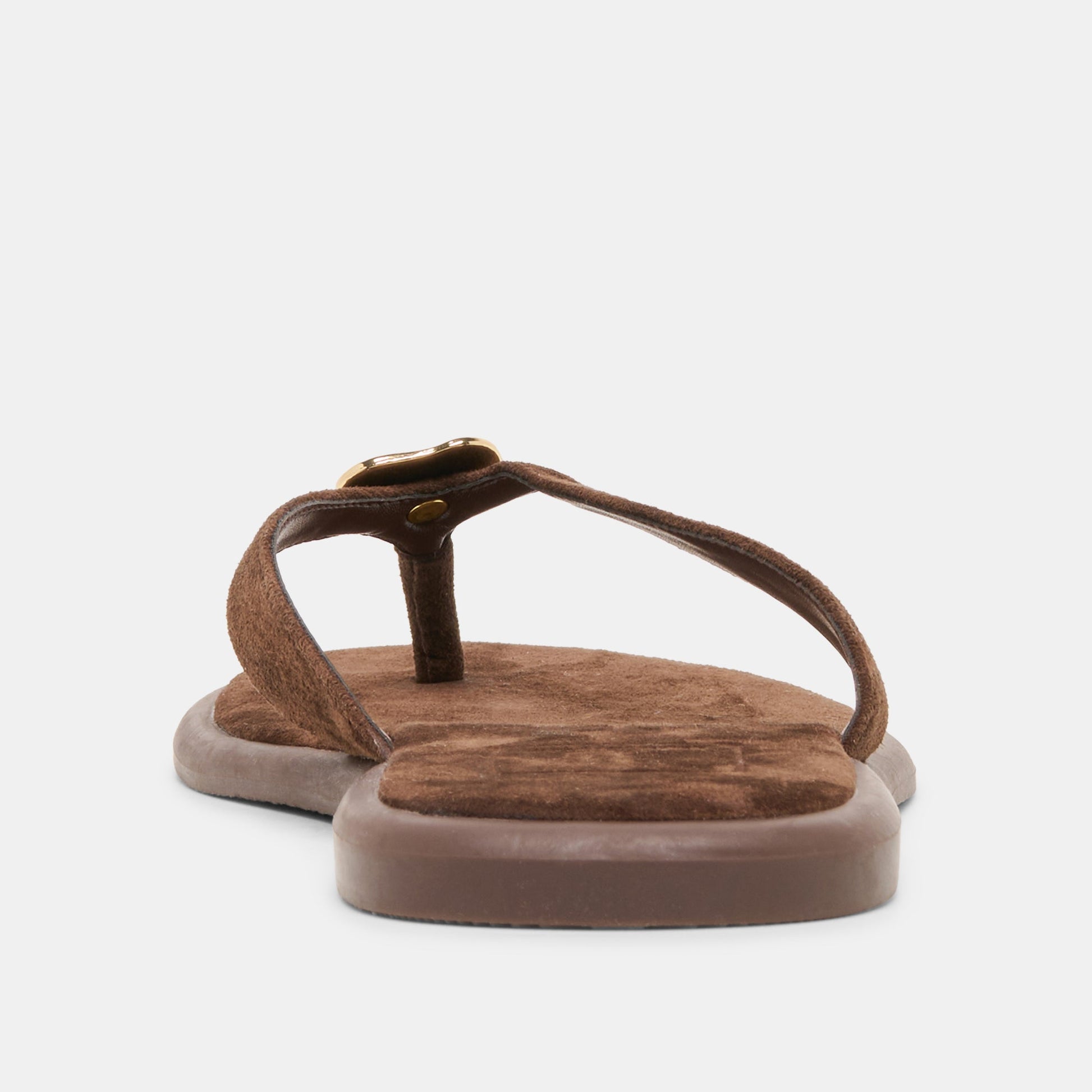 Jaina Dk Brown Suede Sandals