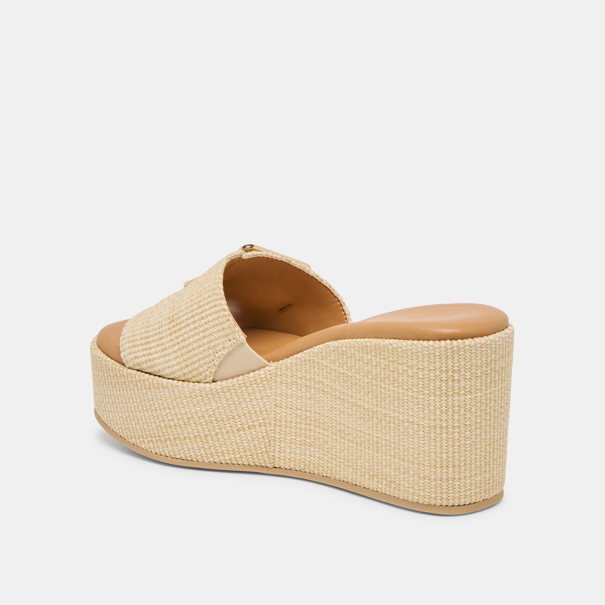 Jilian Wide Lt Natural Raffia Wedges