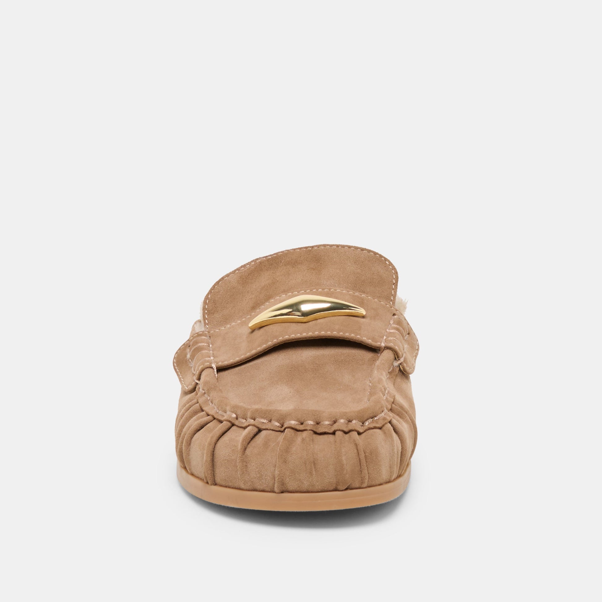 Jodero Plush Mushroom Suede Flats