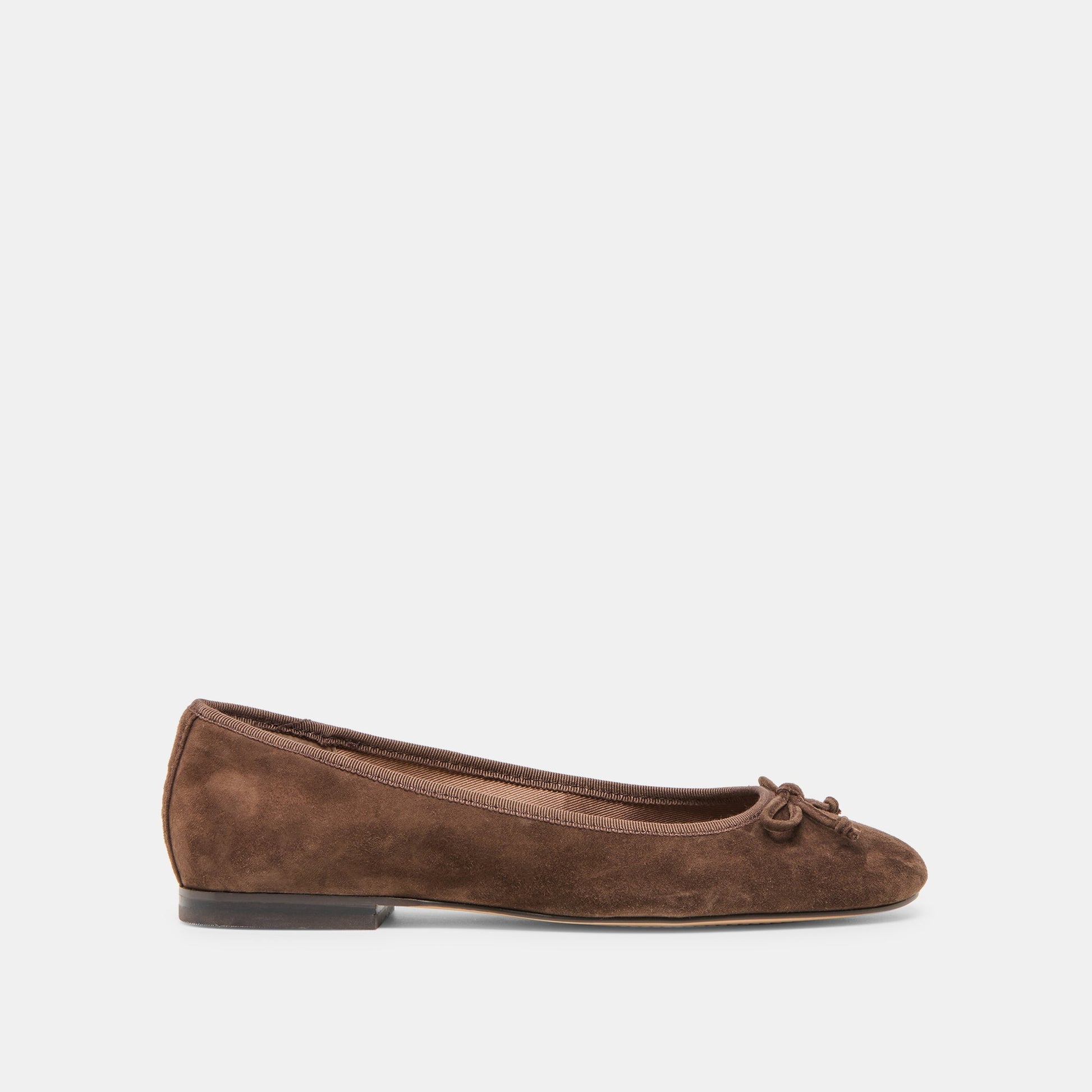Ritla Wide Dk Brown Suede Ballet Flats